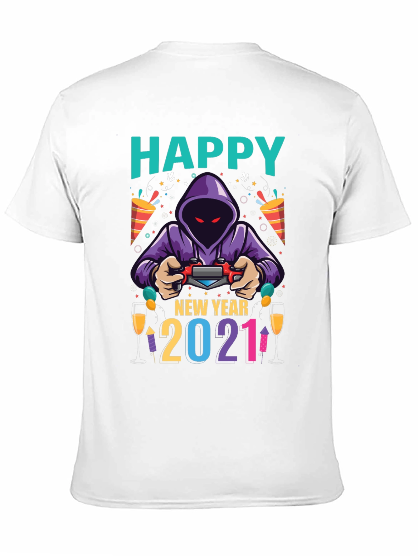 Camiseta Feliz Año Nuevo 2021 Gamer