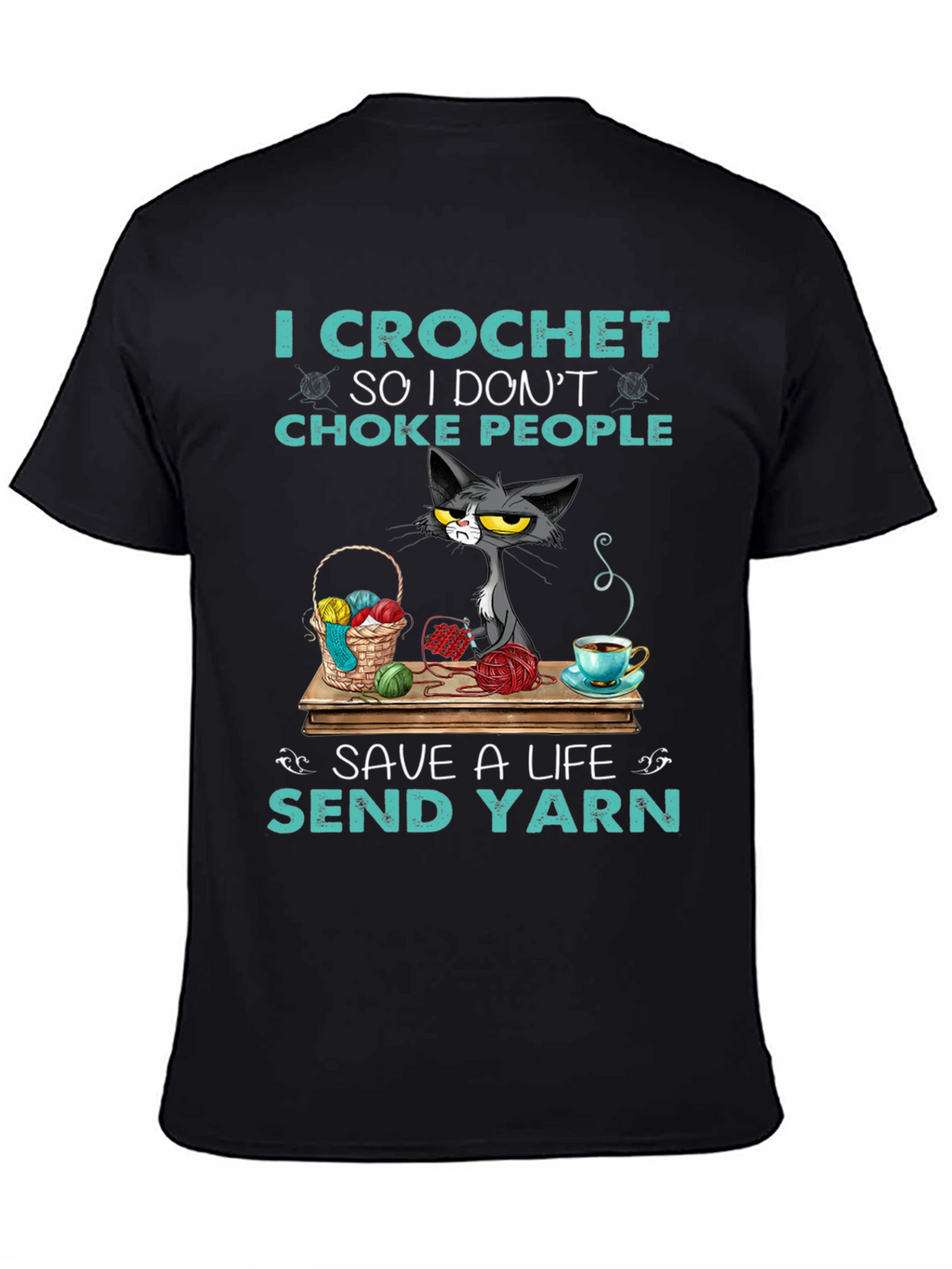 Camiseta Crochet Para No Estrangular Divertida