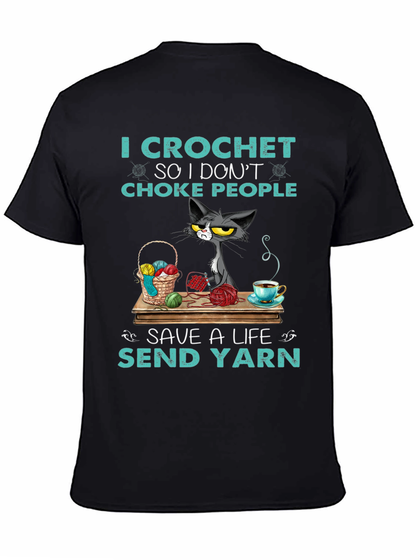 Camiseta Crochet Para No Estrangular Divertida