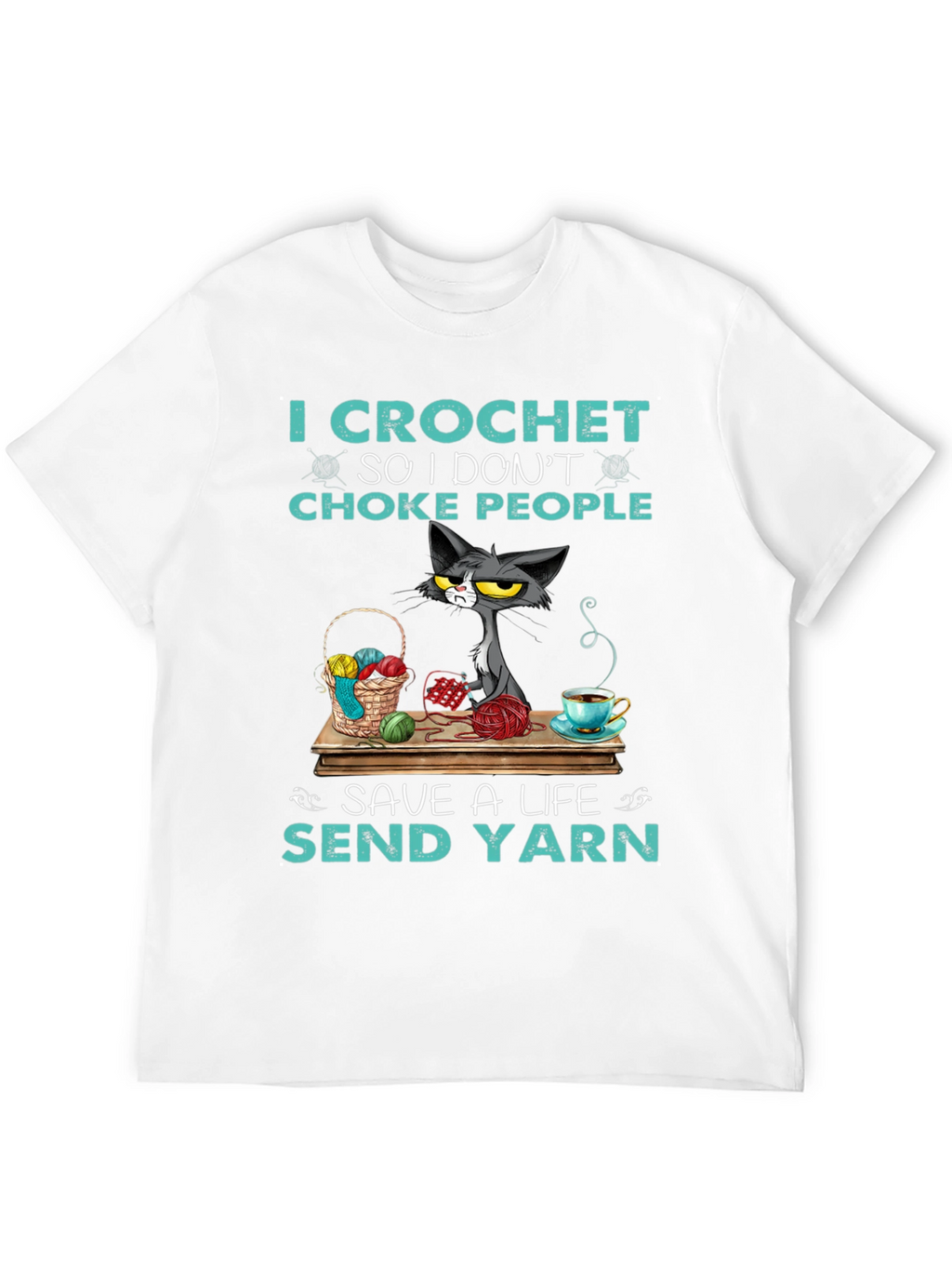 Camiseta Crochet Para No Estrangular Divertida