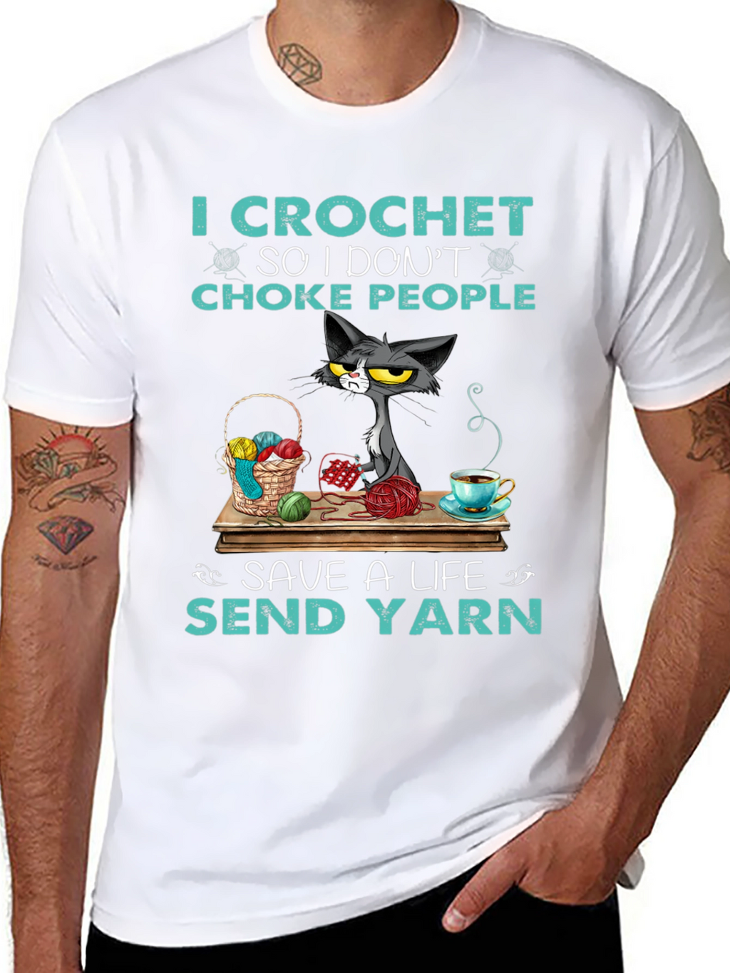 Camiseta Crochet Para No Estrangular Divertida