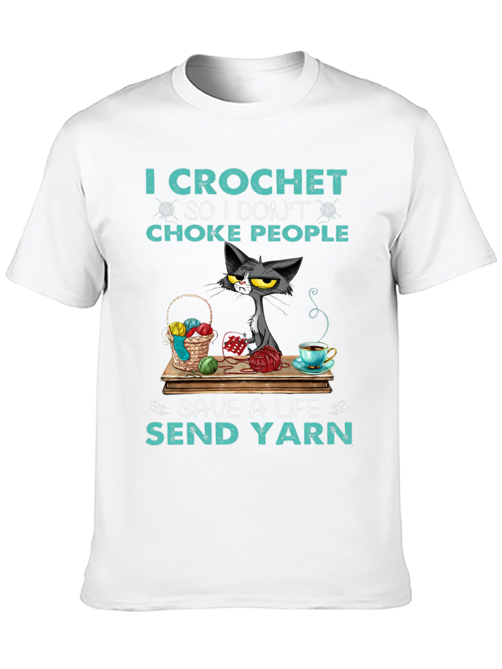 Camiseta Crochet Para No Estrangular Divertida