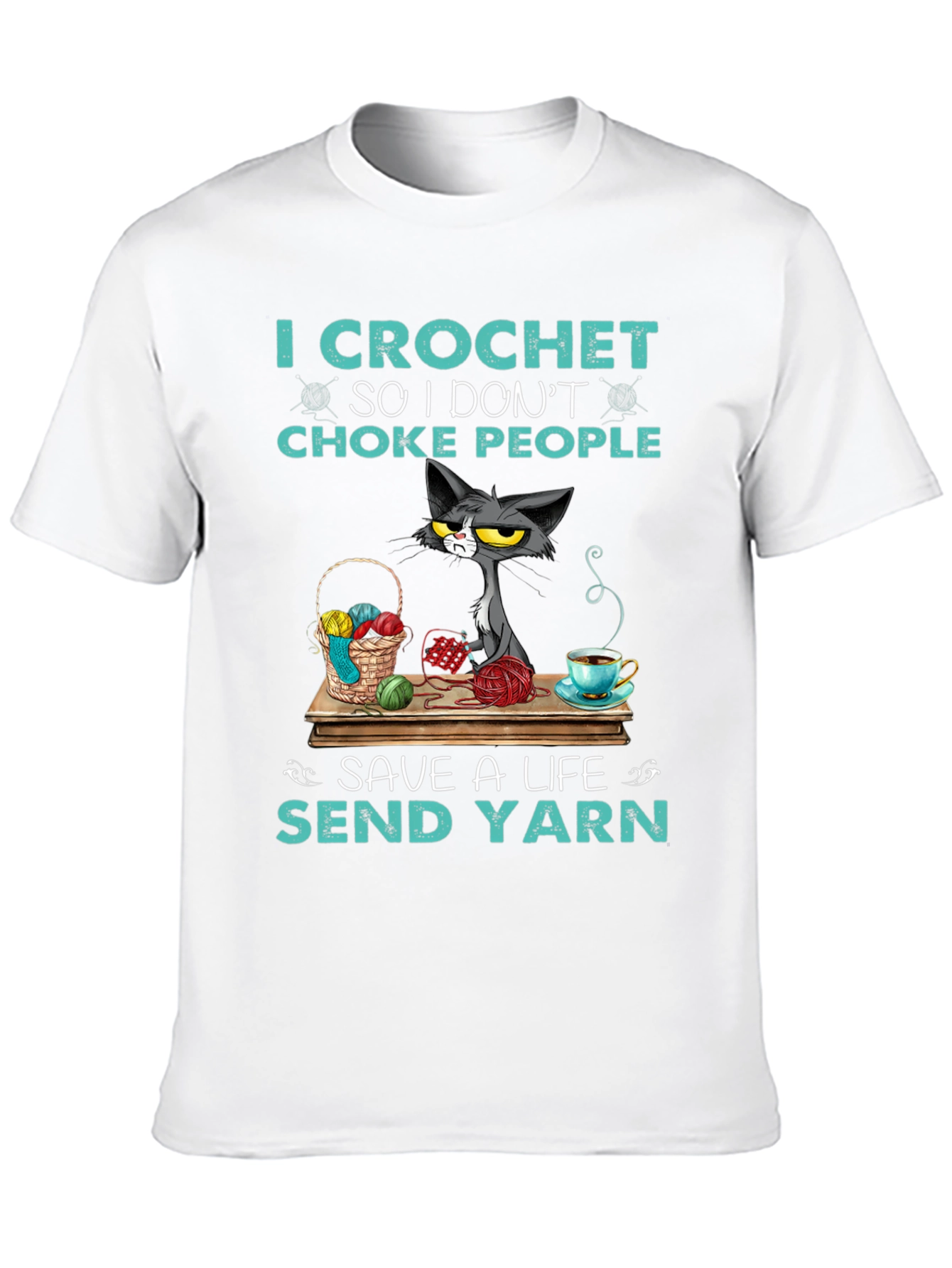 Camiseta Crochet Para No Estrangular Divertida