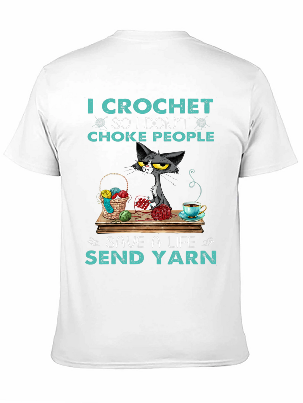 Camiseta Crochet Para No Estrangular Divertida