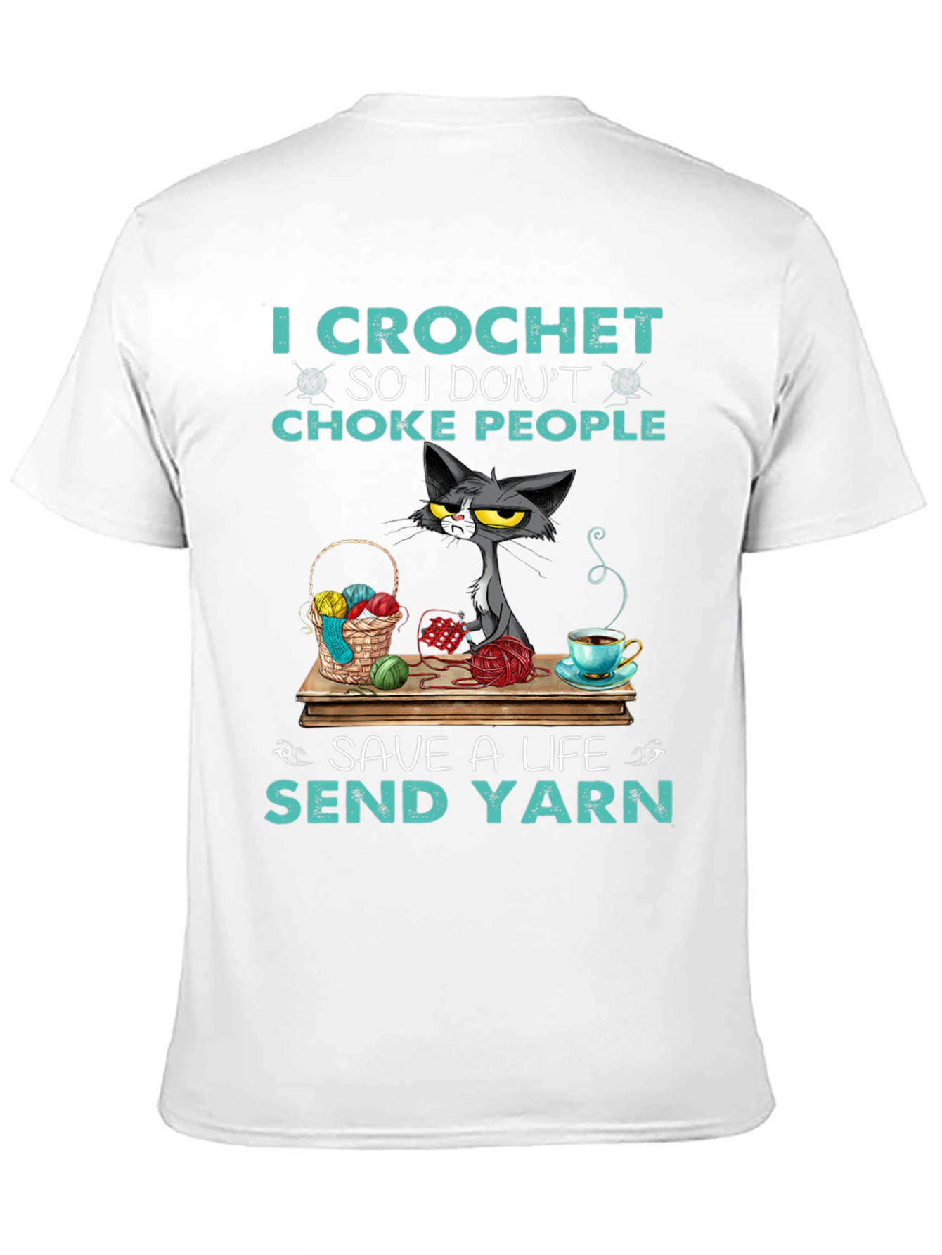 Camiseta Crochet Para No Estrangular Divertida