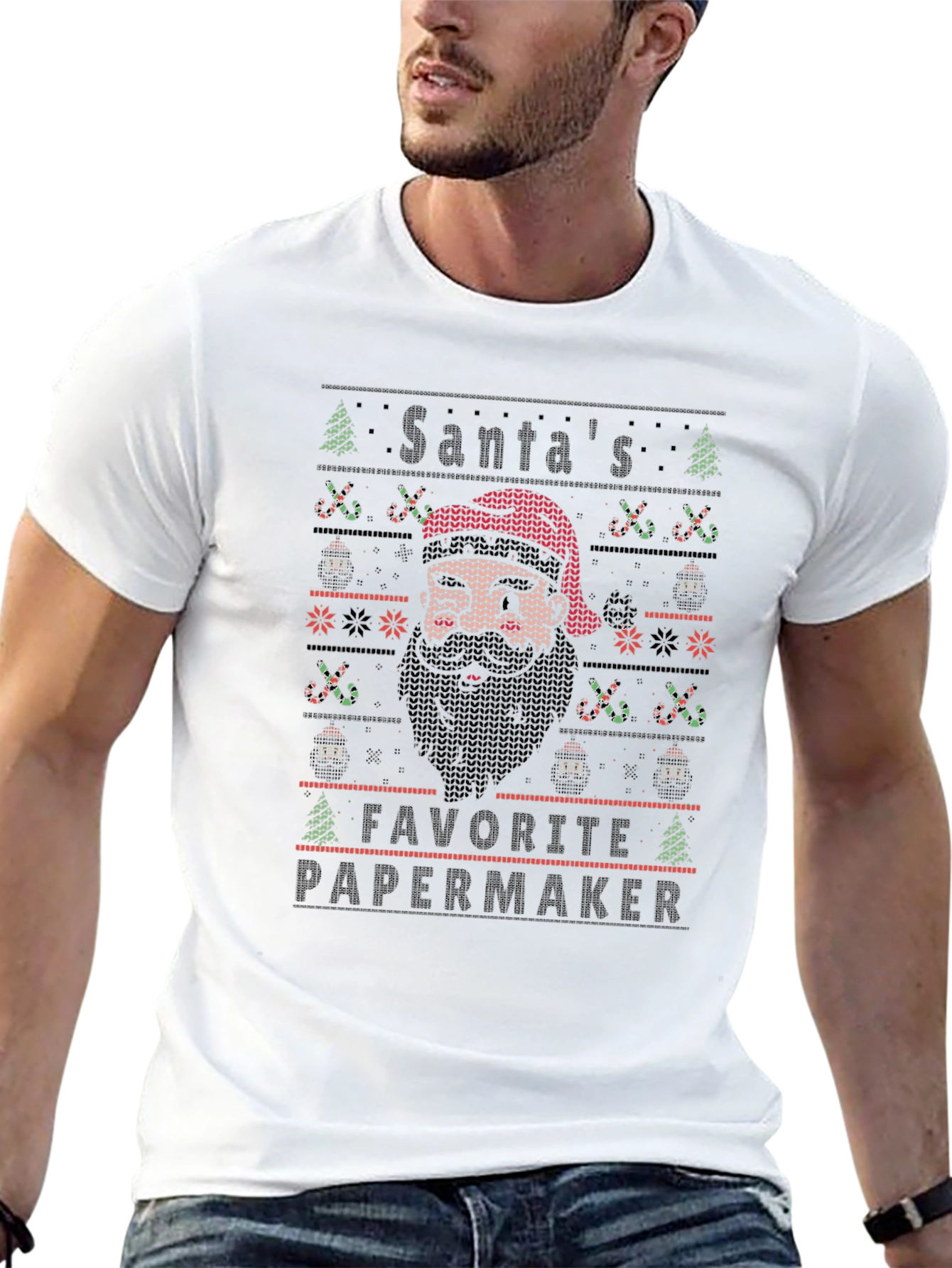Camiseta Navideña El Papelero Favorito de Santa