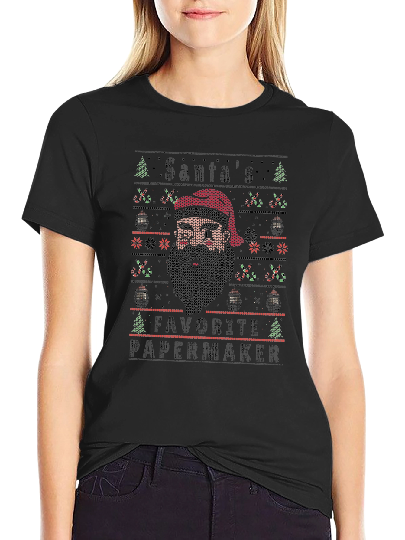 Camiseta Navideña El Papelero Favorito de Santa