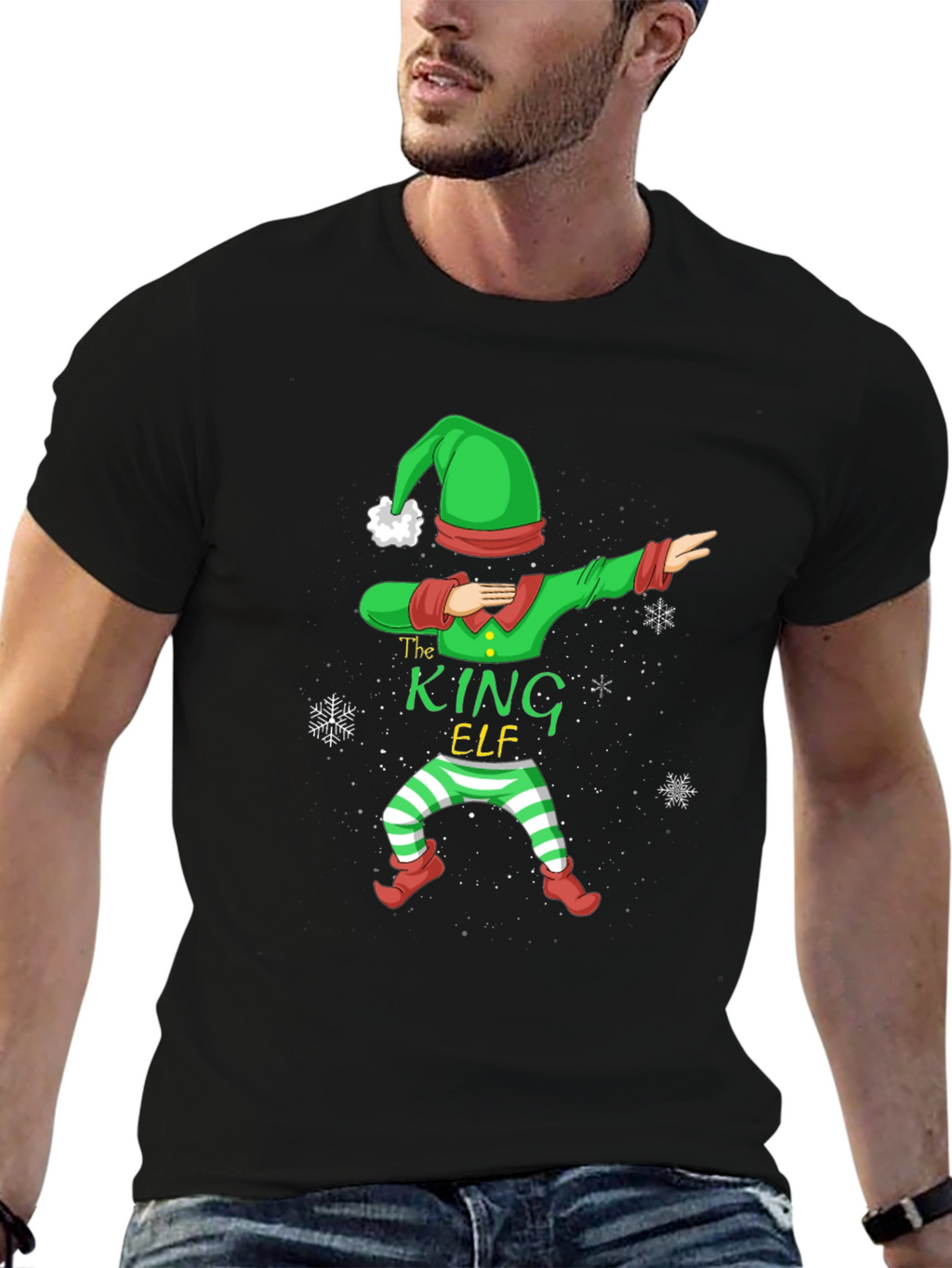 Camiseta Navideña The King Elf Hombre