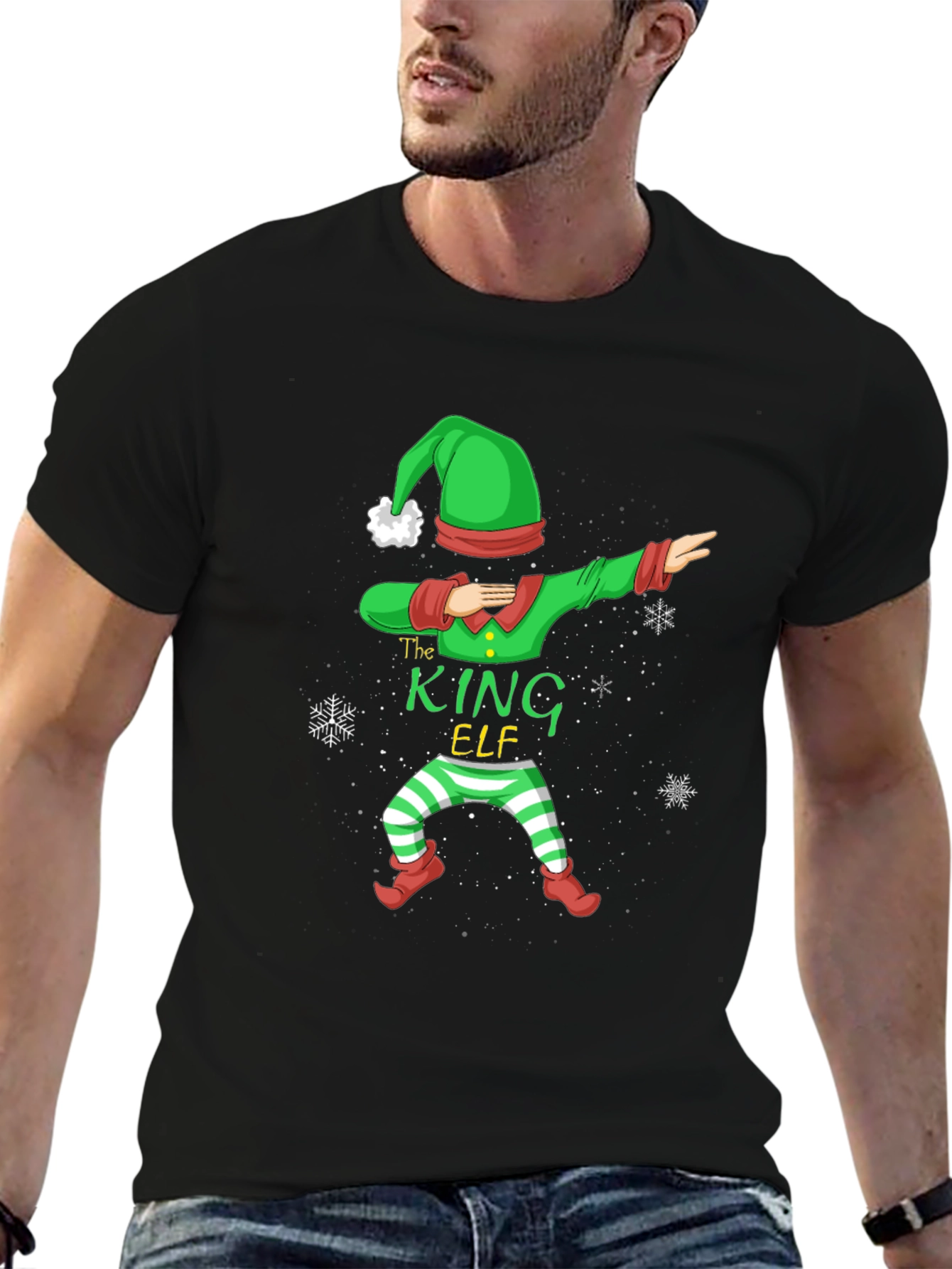 Camiseta Navideña The King Elf Hombre