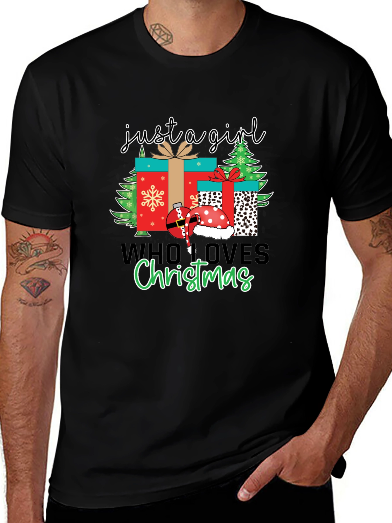 Camiseta Navideña Just a Girl Who Loves Christmas