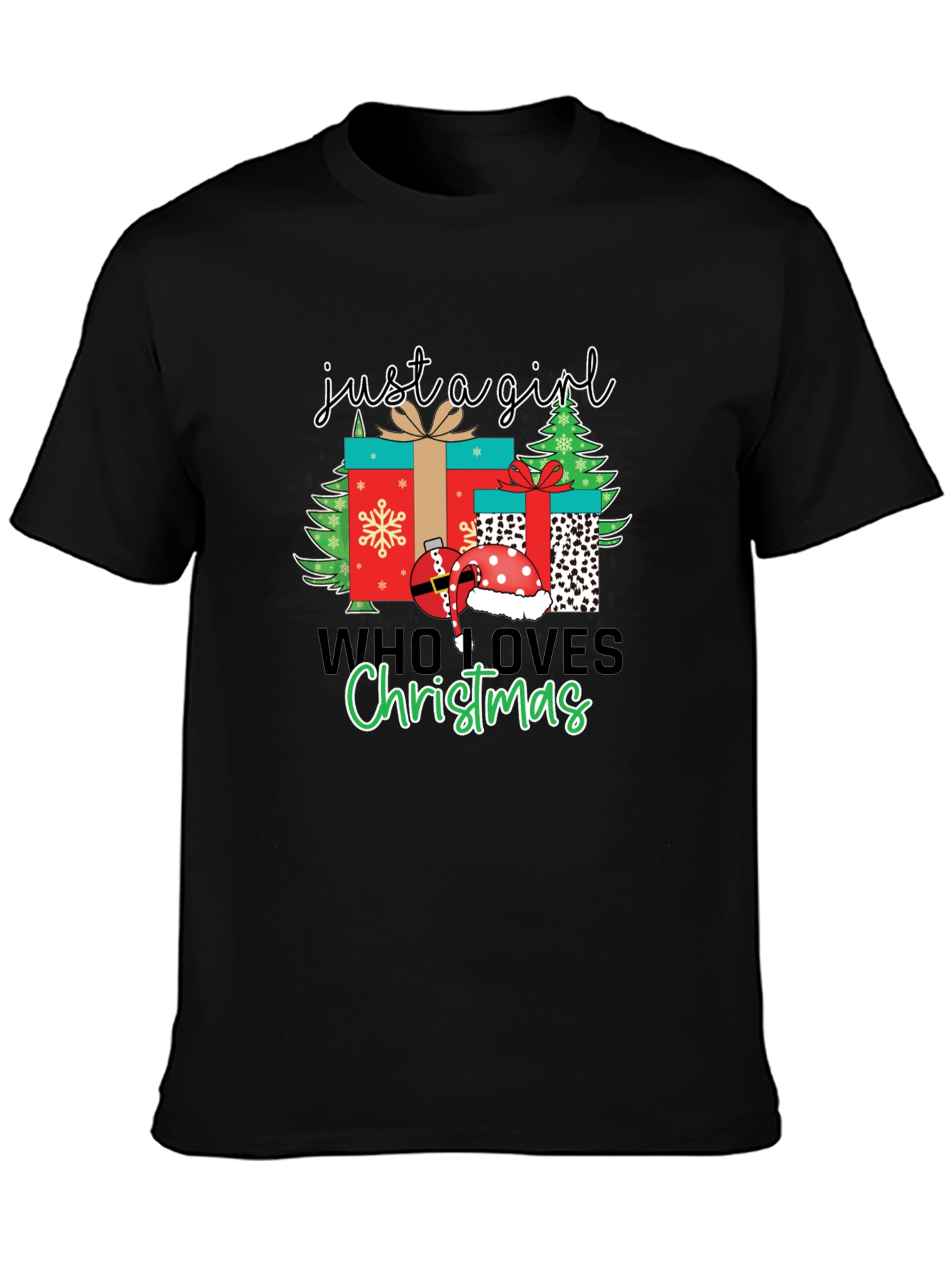 Camiseta Navideña Just a Girl Who Loves Christmas