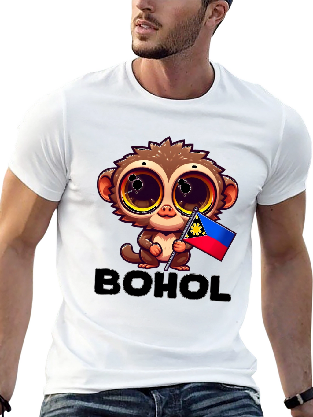 Camiseta Bohol con Diseño de Tarsier Filipina