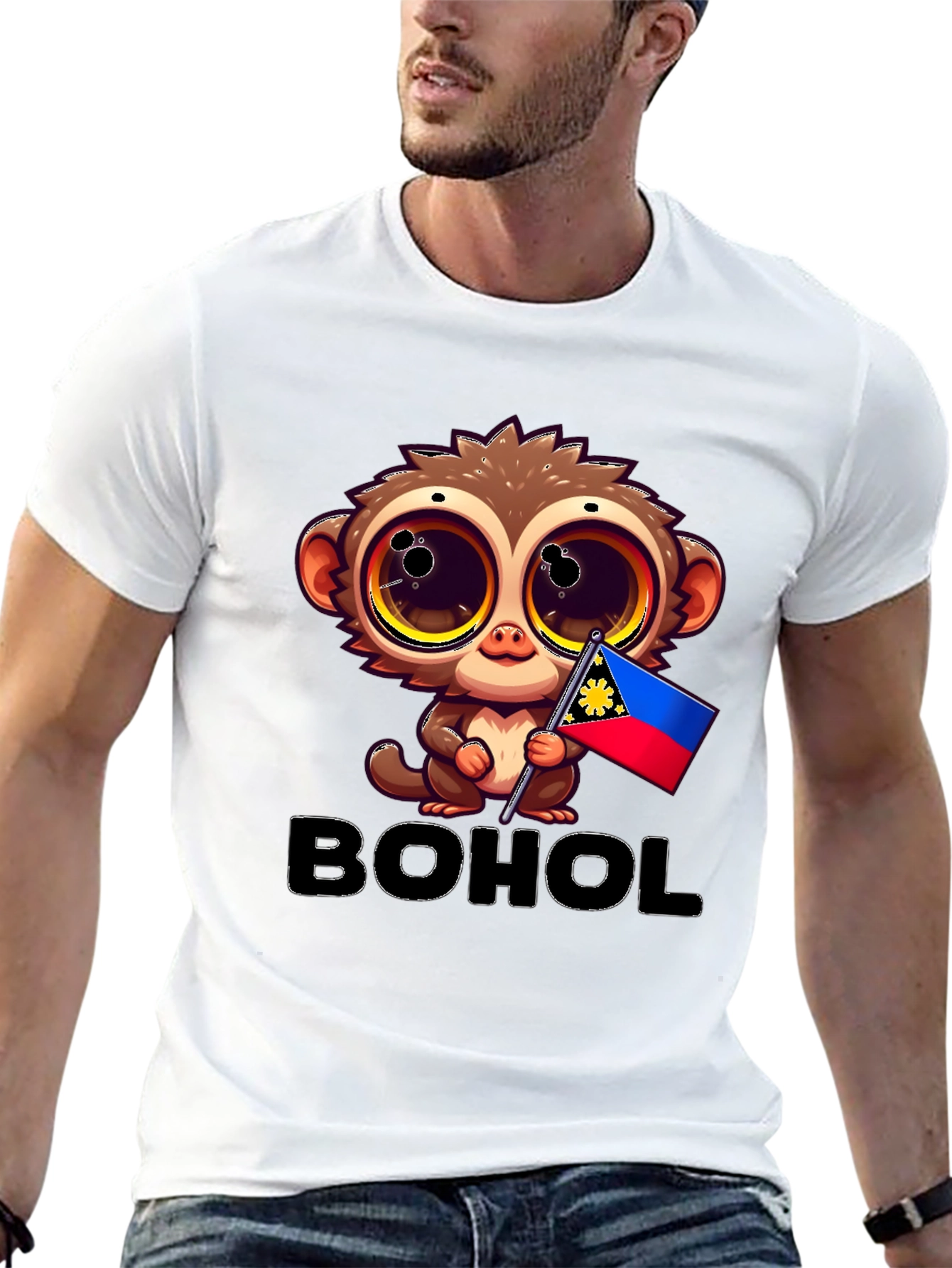 Camiseta Bohol con Diseño de Tarsier Filipina
