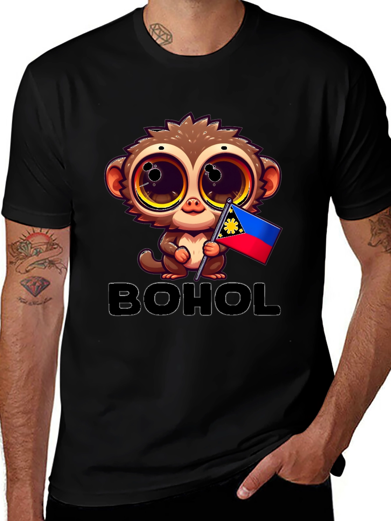 Camiseta Bohol con Diseño de Tarsier Filipina