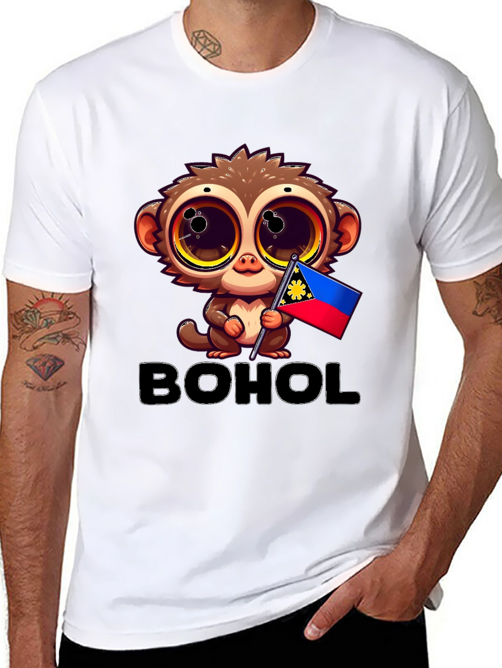 Camiseta Bohol con Diseño de Tarsier Filipina