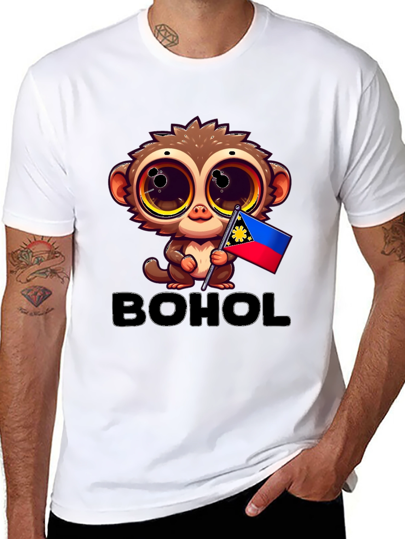 Camiseta Bohol con Diseño de Tarsier Filipina