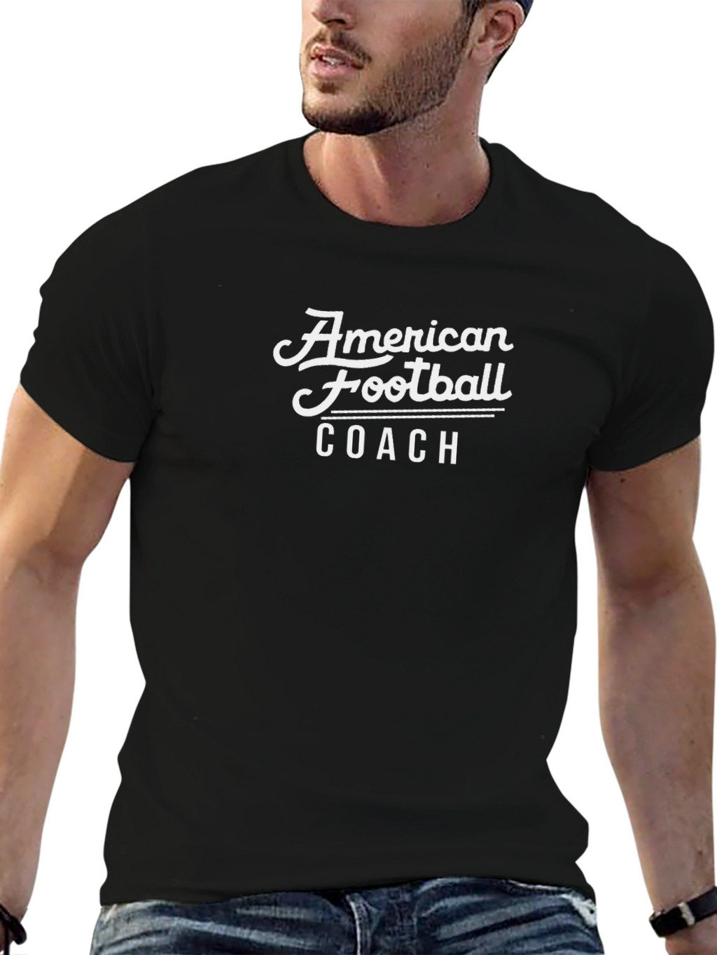 Camiseta Negra American Football Coach
