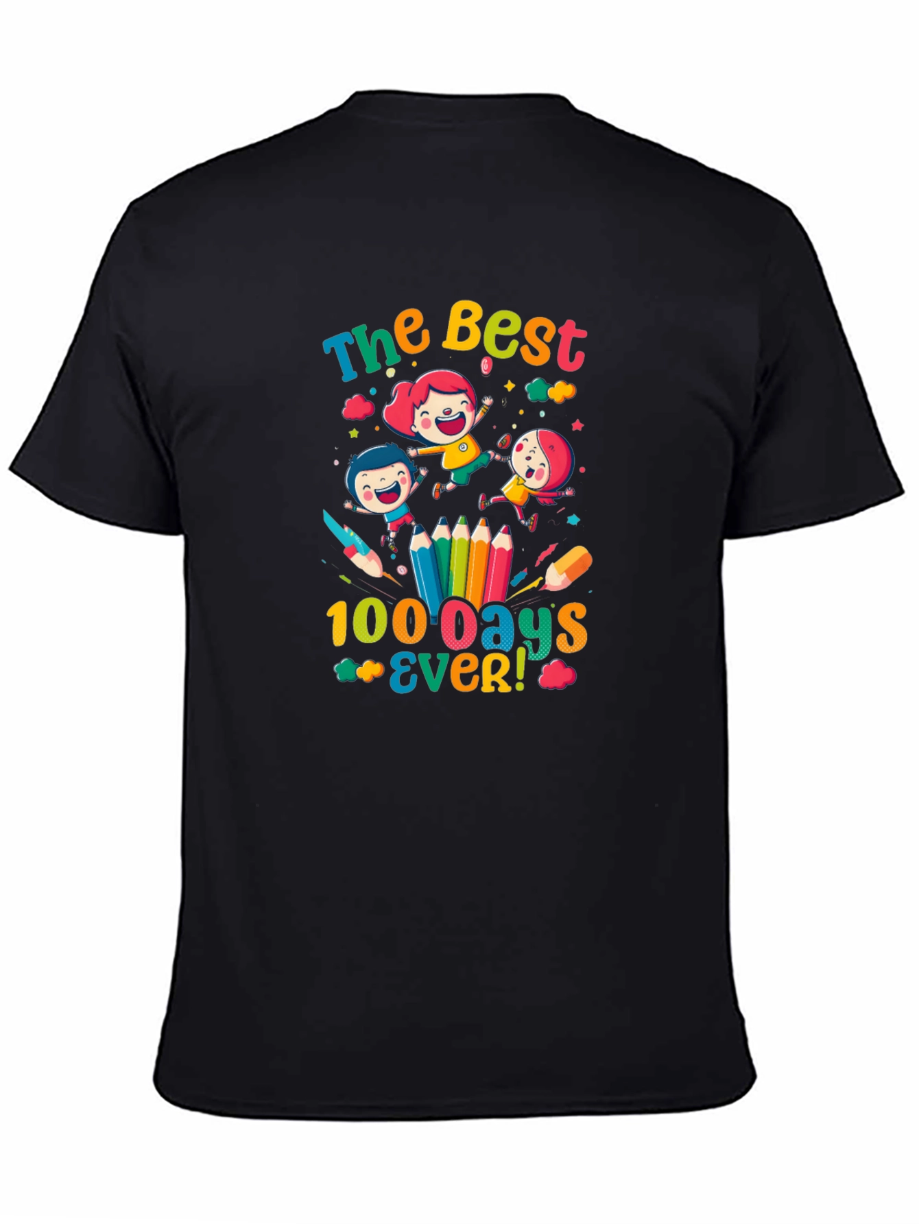 Camiseta Negra 100 Días Más Geniales