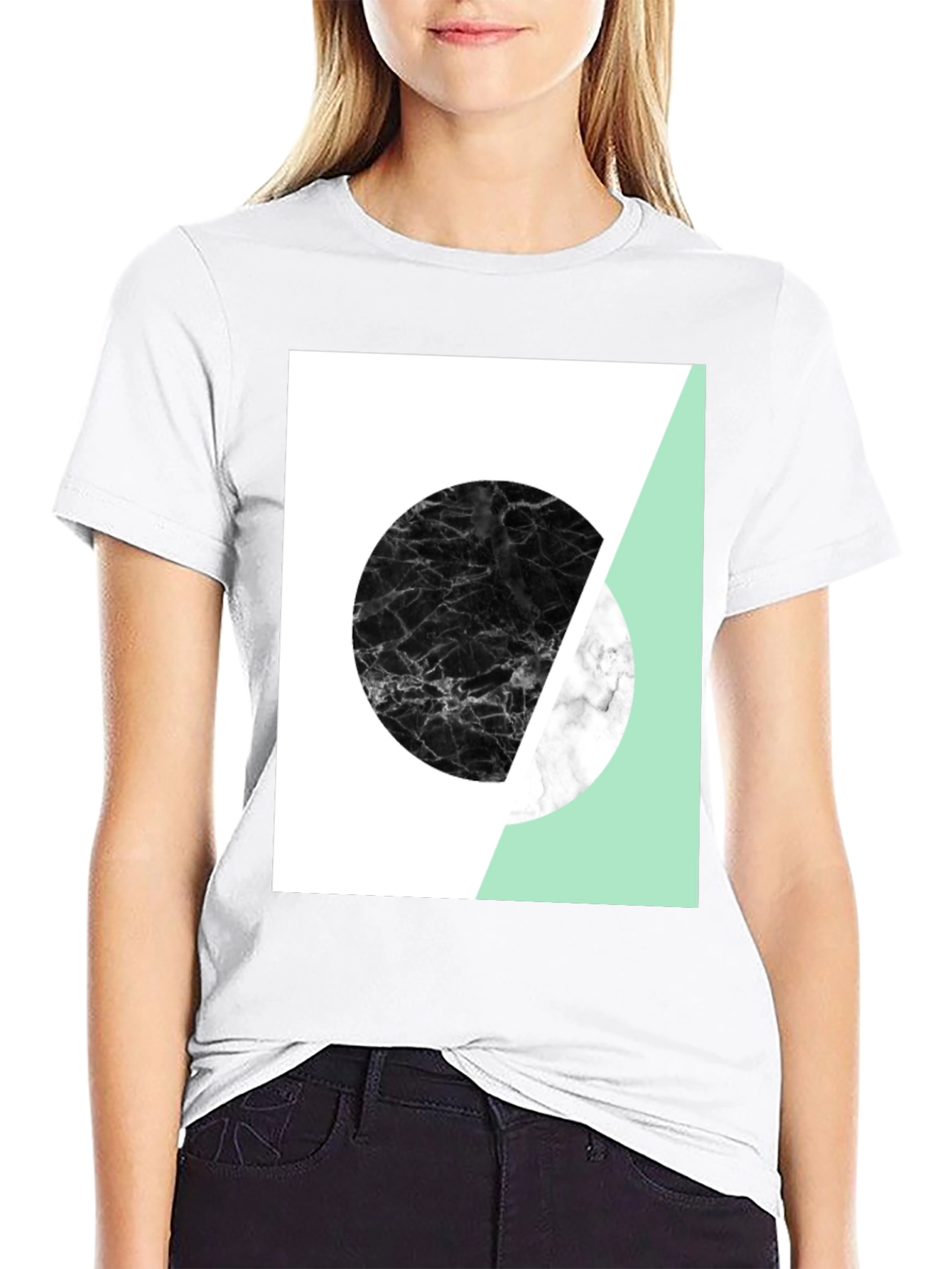 Camiseta Hombre Diseño Geométrico Moderno