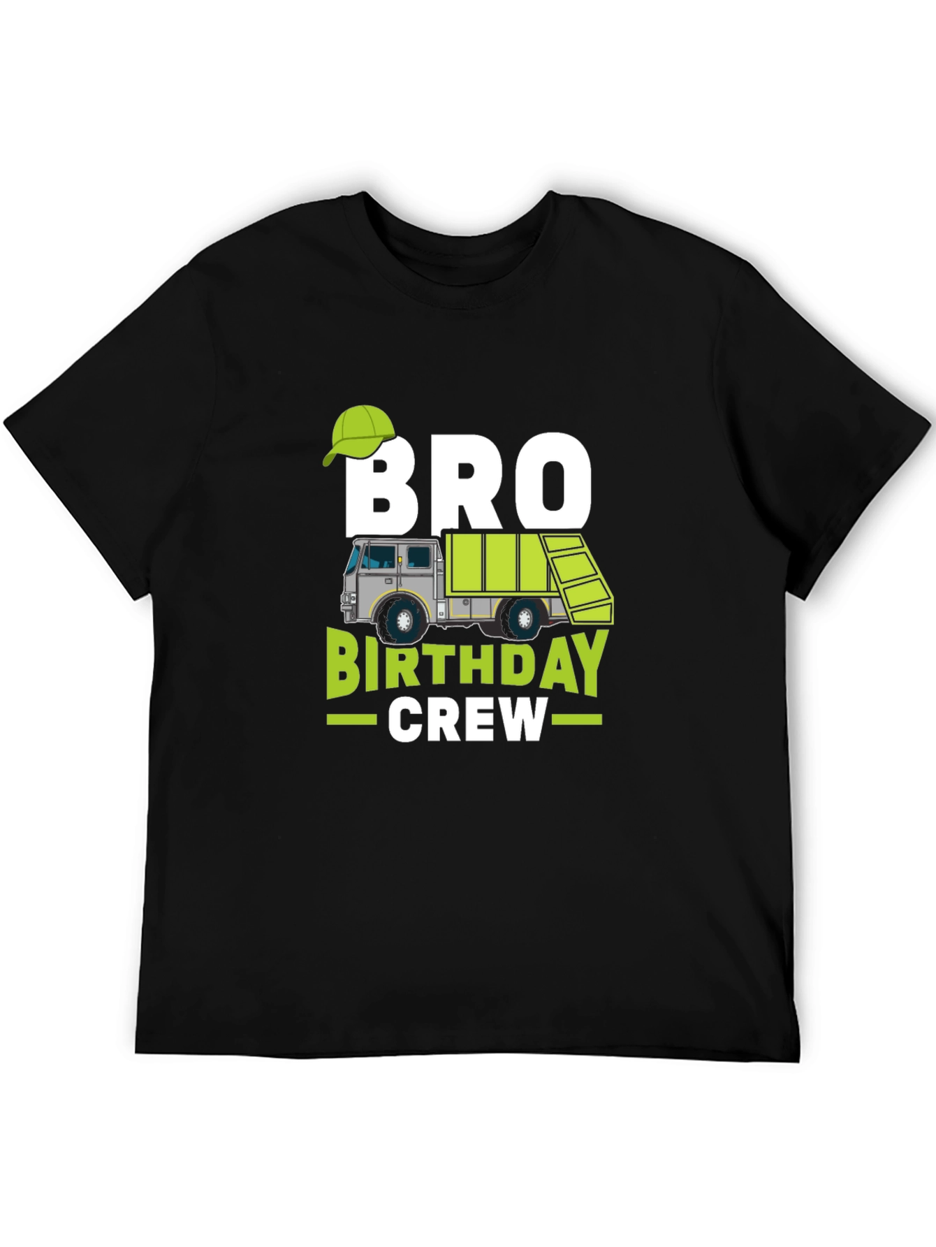 Camiseta Negra Bro Birthday Crew Cumpleaños