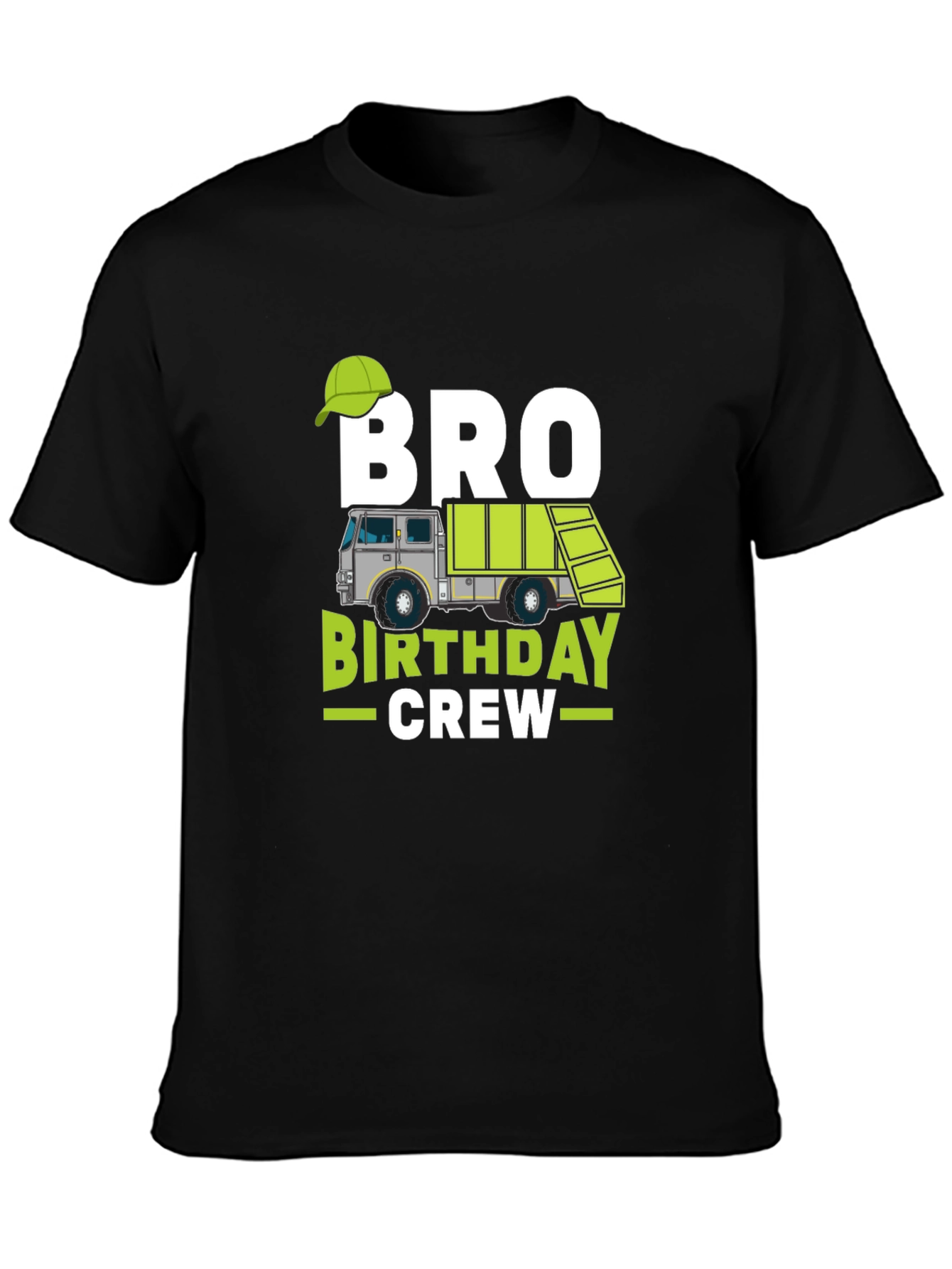 Camiseta Negra Bro Birthday Crew Cumpleaños
