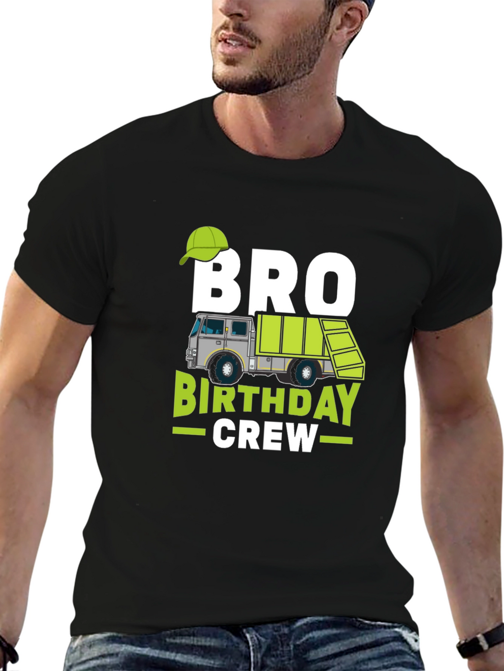 Camiseta Negra Bro Birthday Crew Cumpleaños