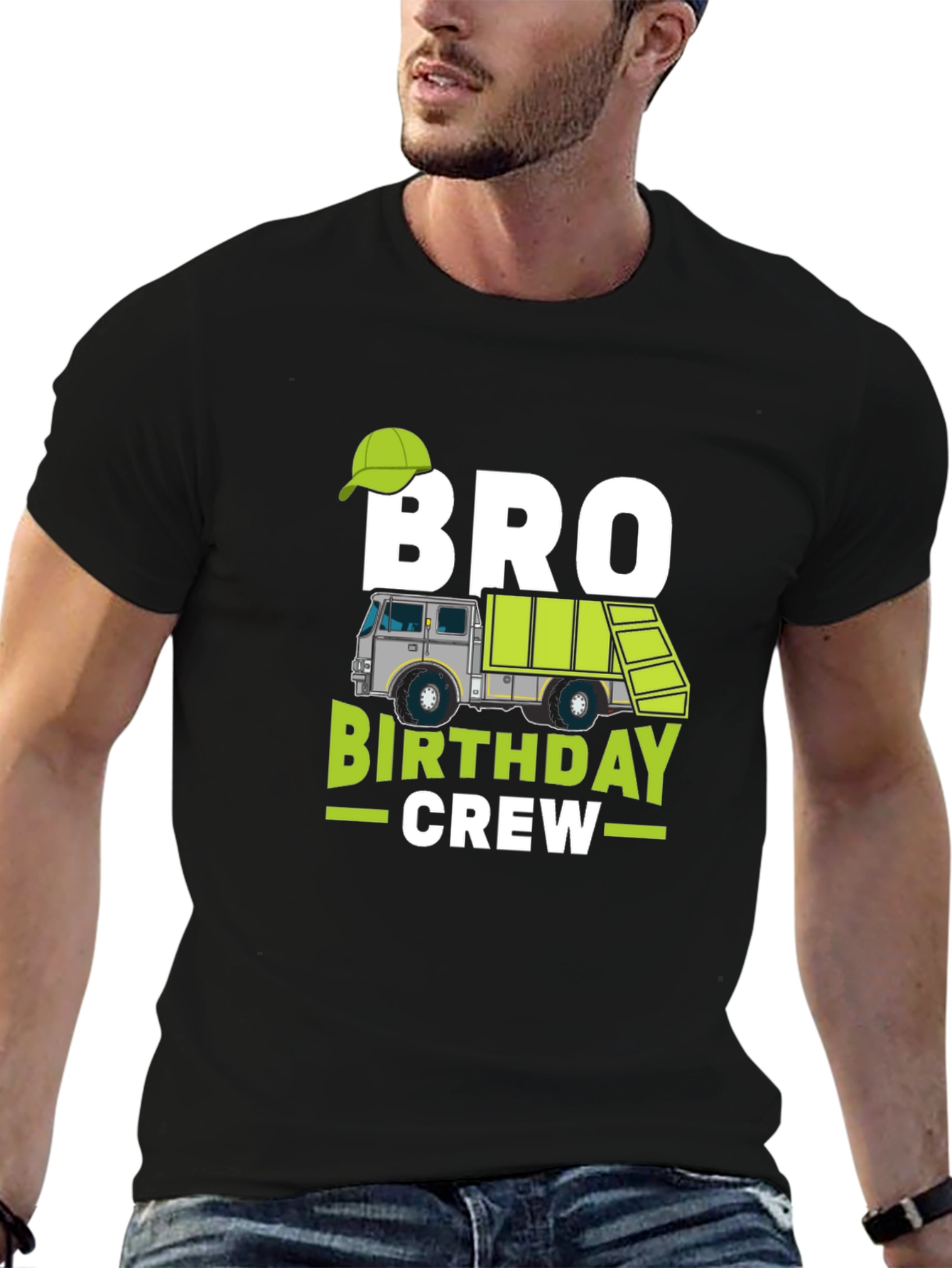 Camiseta Negra Bro Birthday Crew Cumpleaños