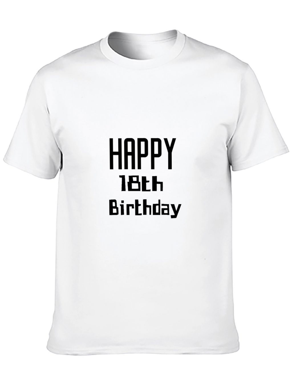 Camiseta Negra Feliz 18 Cumpleaños