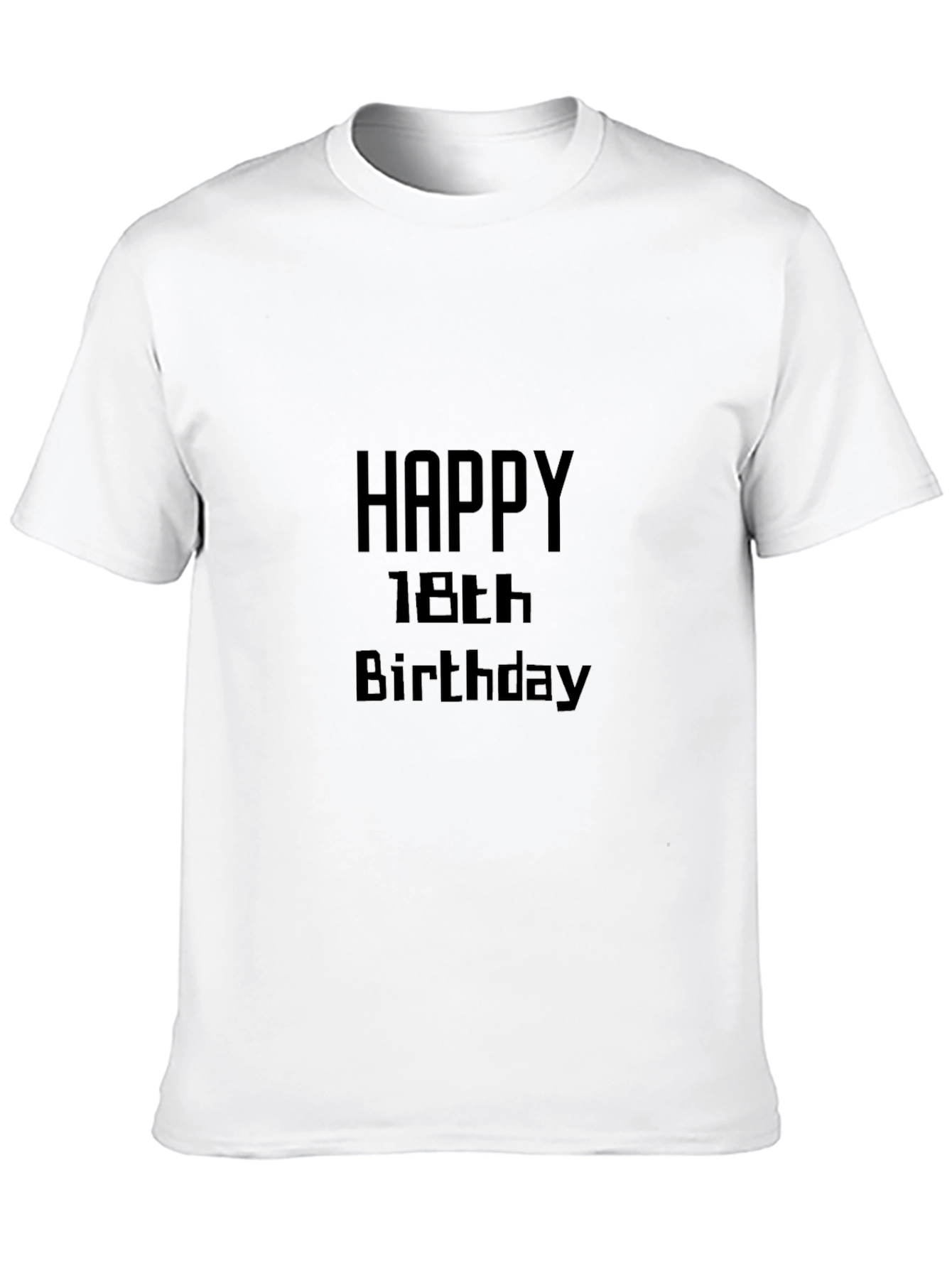 Camiseta Negra Feliz 18 Cumpleaños