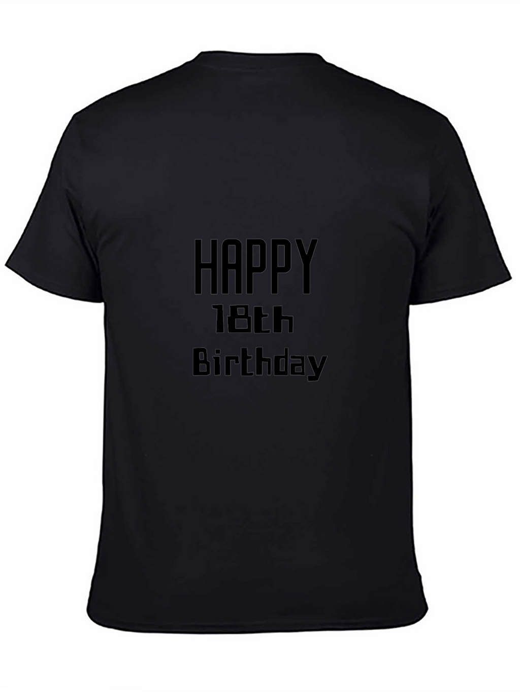 Camiseta Negra Feliz 18 Cumpleaños