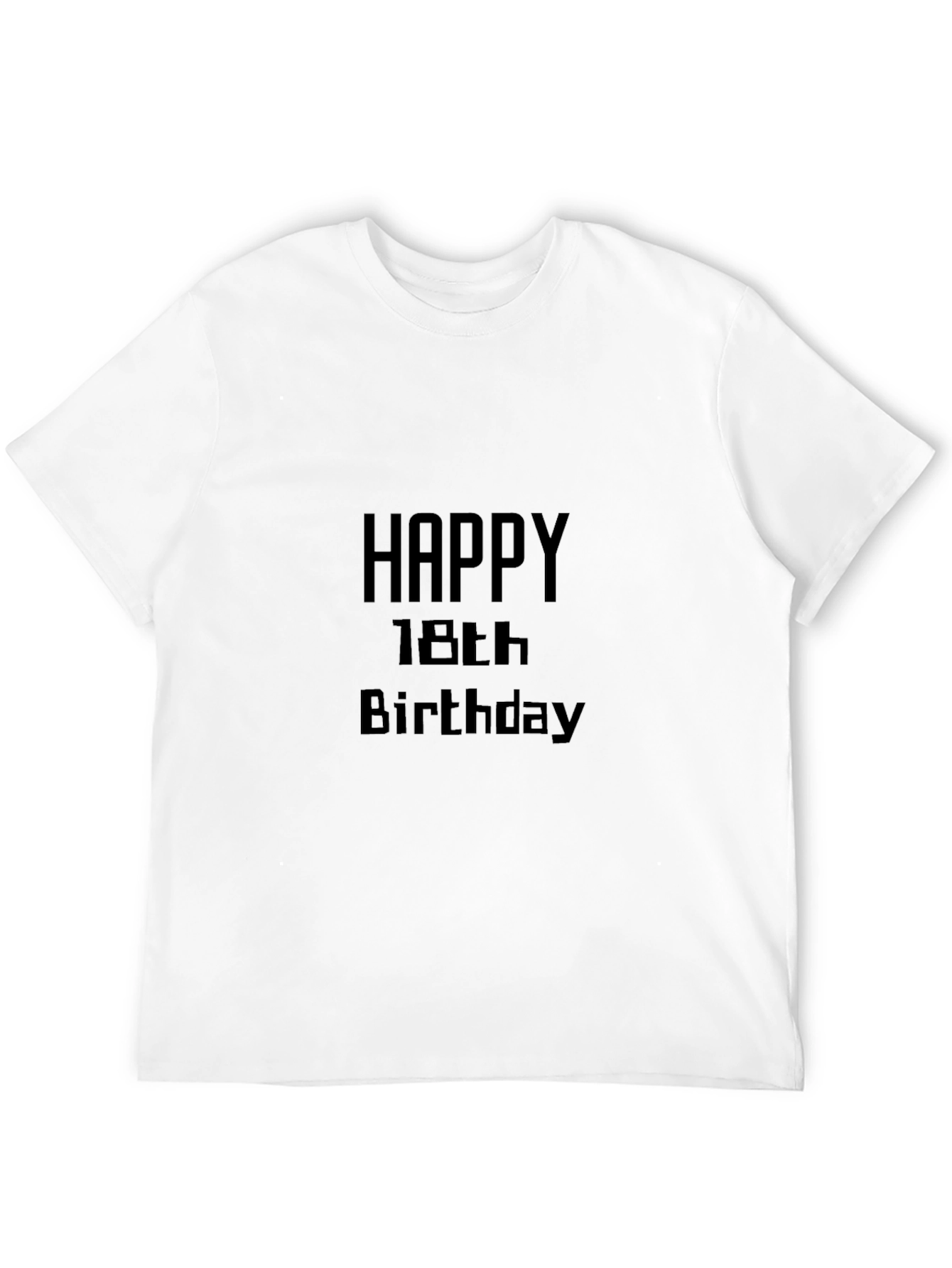Camiseta Negra Feliz 18 Cumpleaños