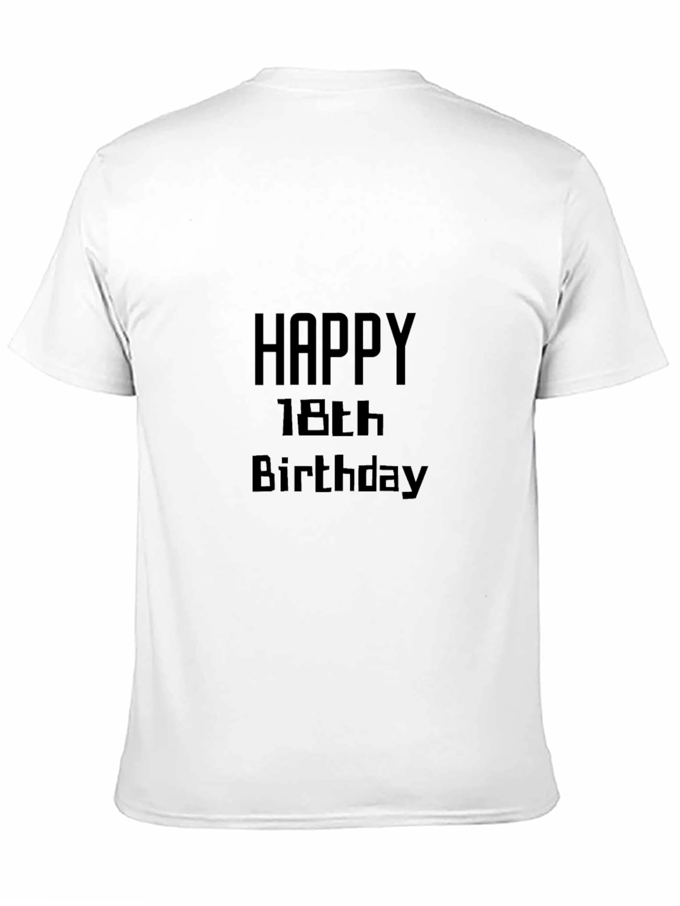 Camiseta Negra Feliz 18 Cumpleaños
