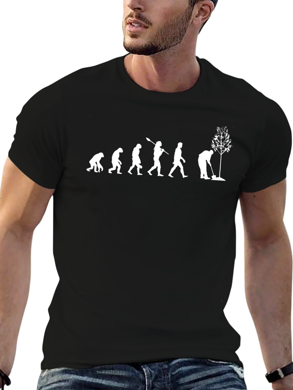 Camiseta Hombre Evolución Jardinero - Humor