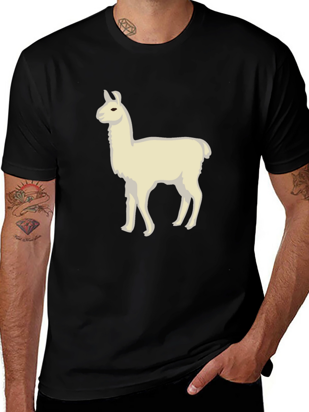 Camiseta Negra con Diseño de Llama