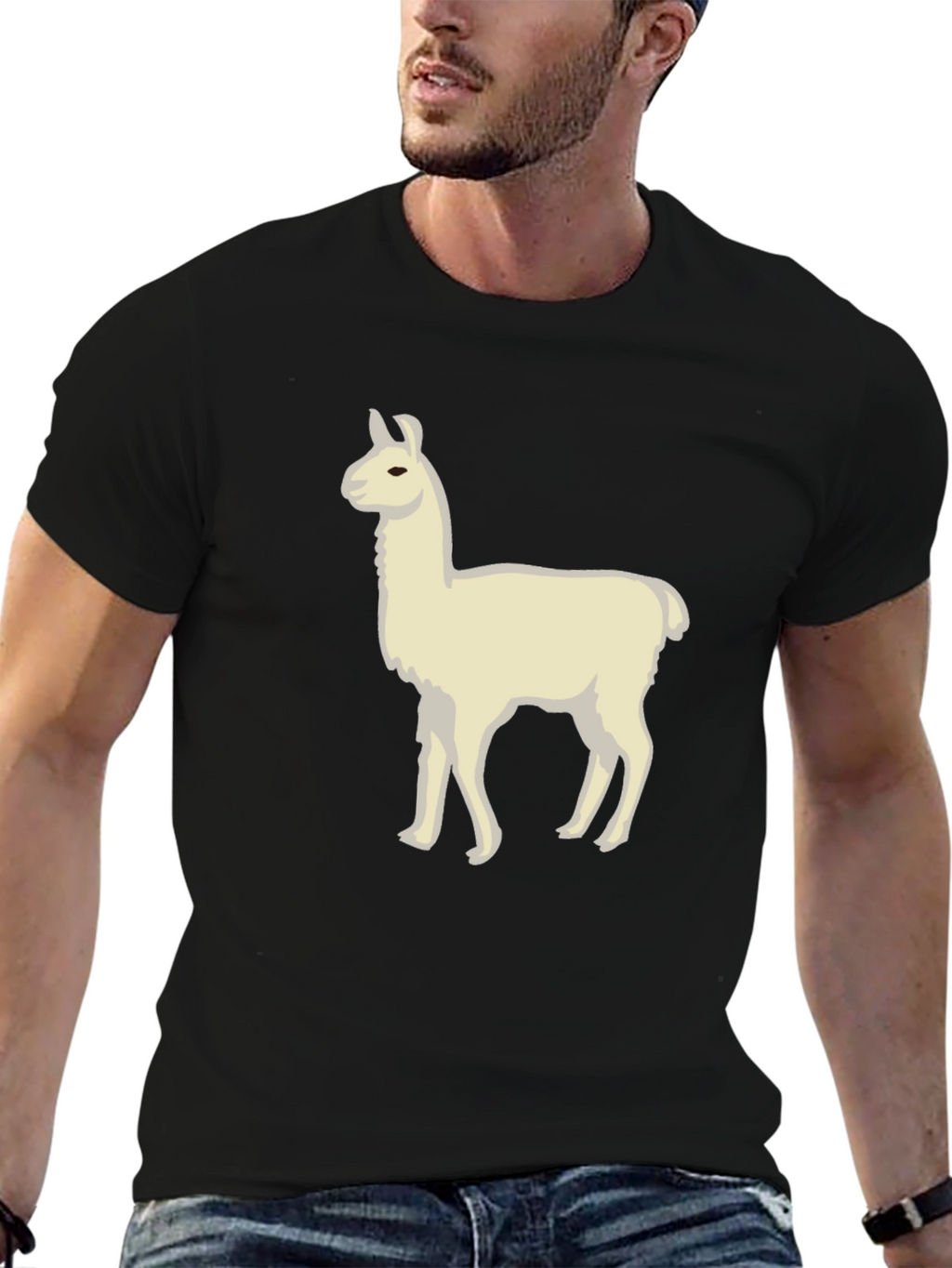 Camiseta Negra con Diseño de Llama