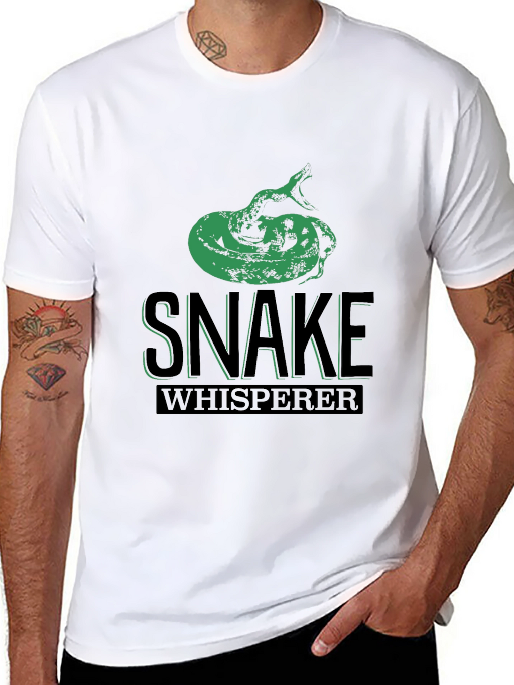 Camiseta Hombre Snake Whisperer Diseño Serpiente