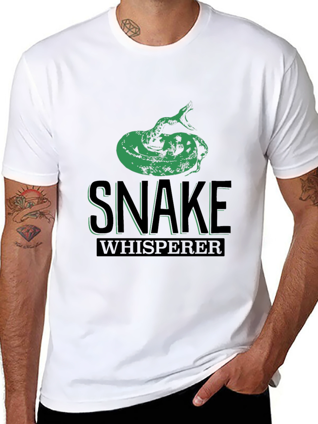 Camiseta Hombre Snake Whisperer Diseño Serpiente