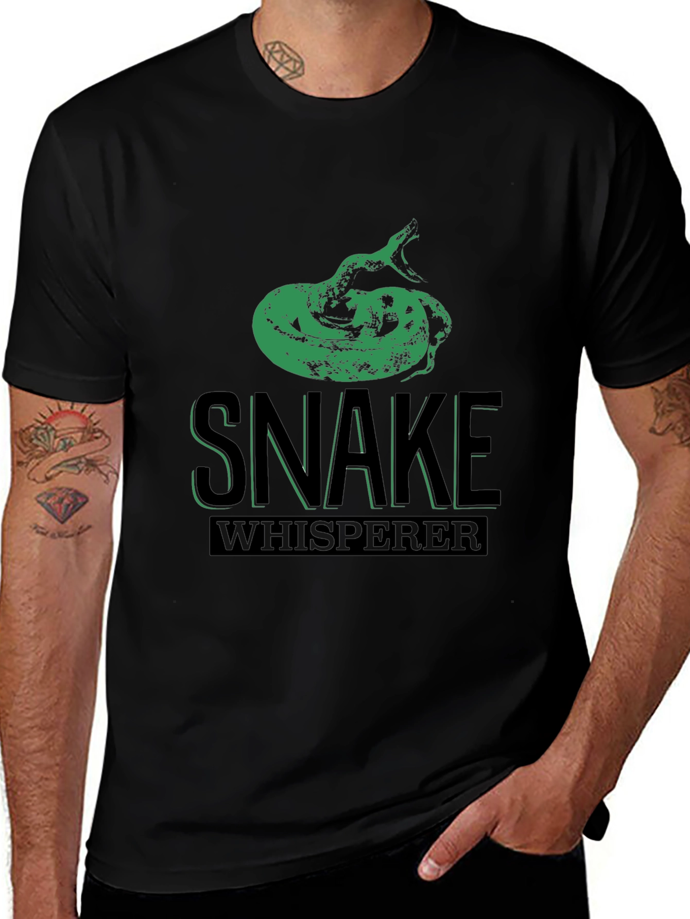 Camiseta Hombre Snake Whisperer Diseño Serpiente