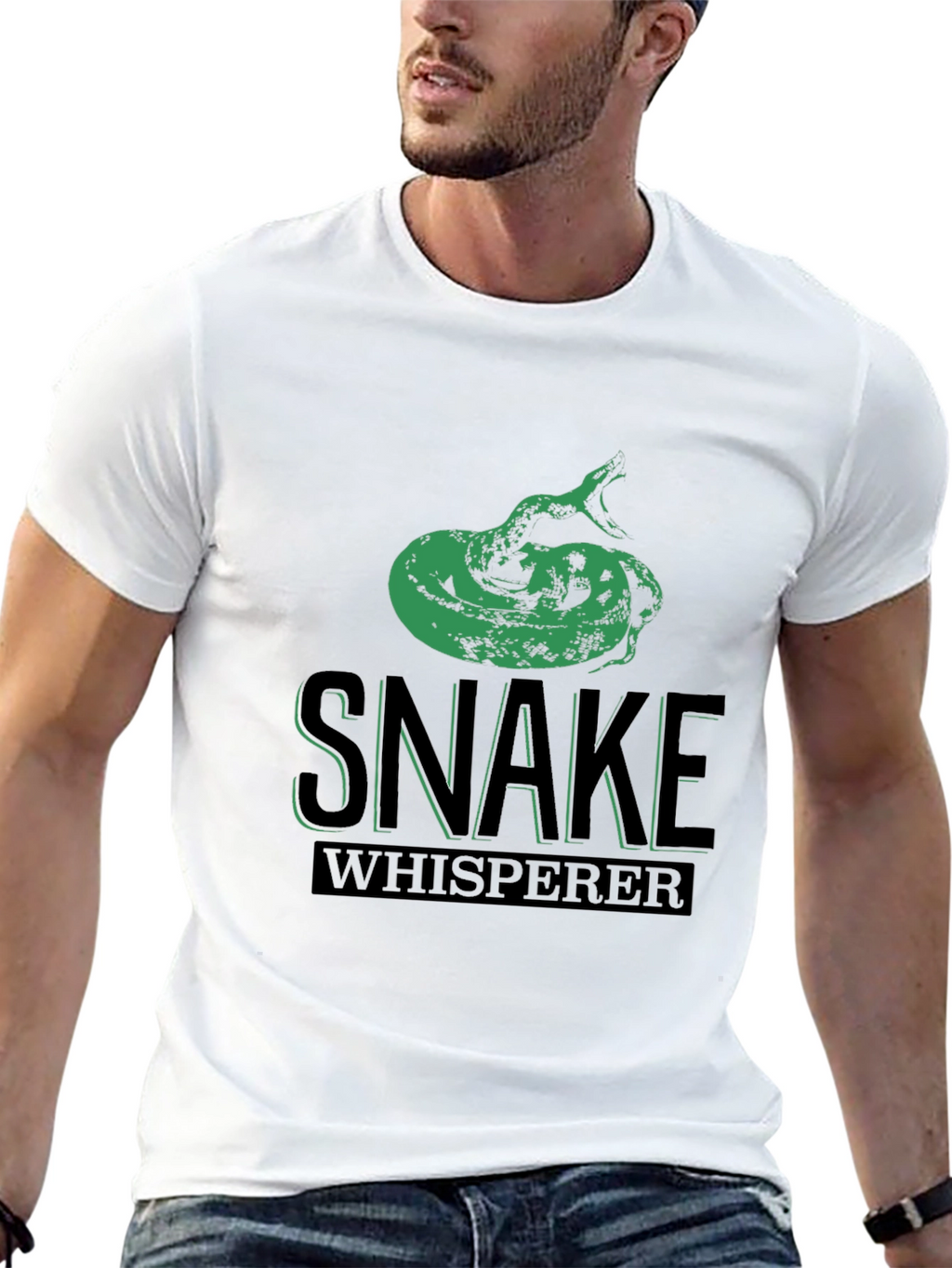 Camiseta Hombre Snake Whisperer Diseño Serpiente
