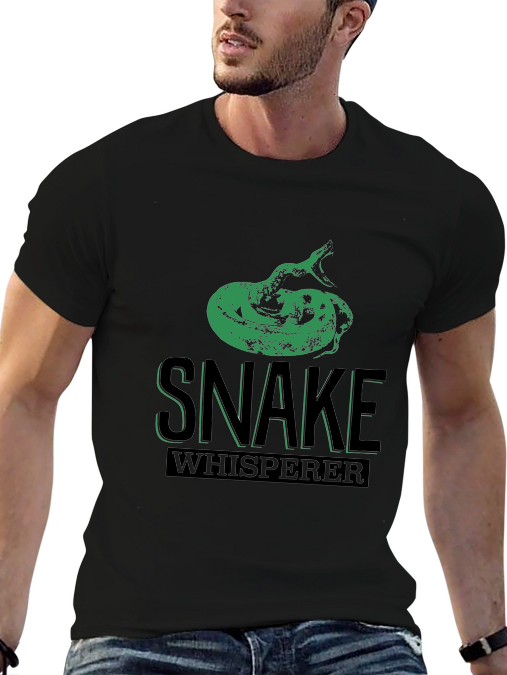 Camiseta Hombre Snake Whisperer Diseño Serpiente