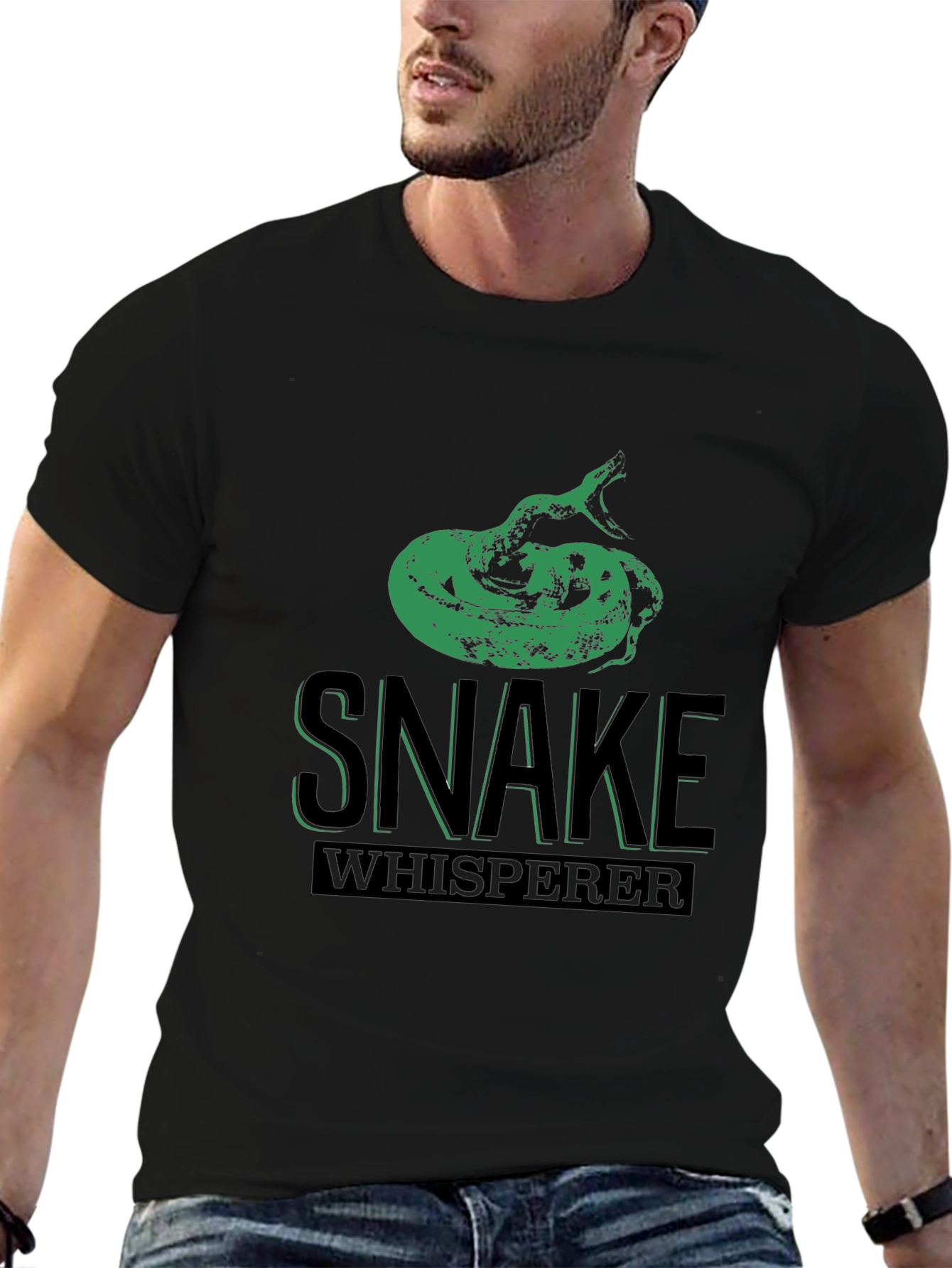 Camiseta Hombre Snake Whisperer Diseño Serpiente