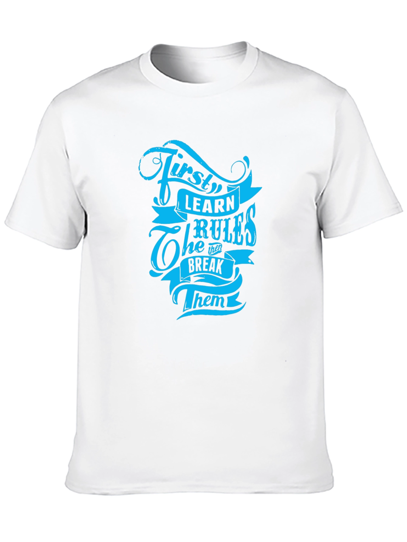 Camiseta Negra con Diseño Aprende las Reglas