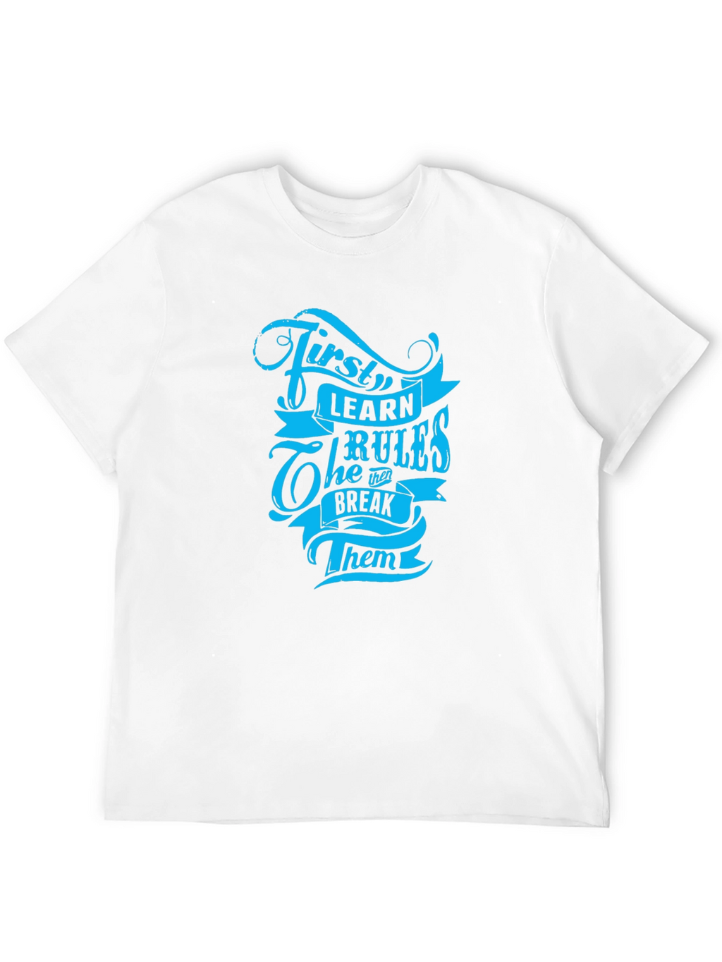 Camiseta Negra con Diseño Aprende las Reglas