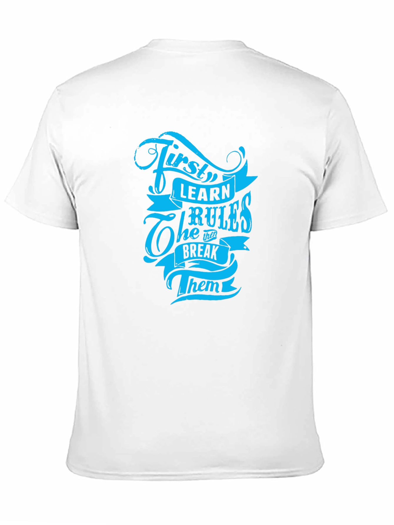 Camiseta Negra con Diseño Aprende las Reglas