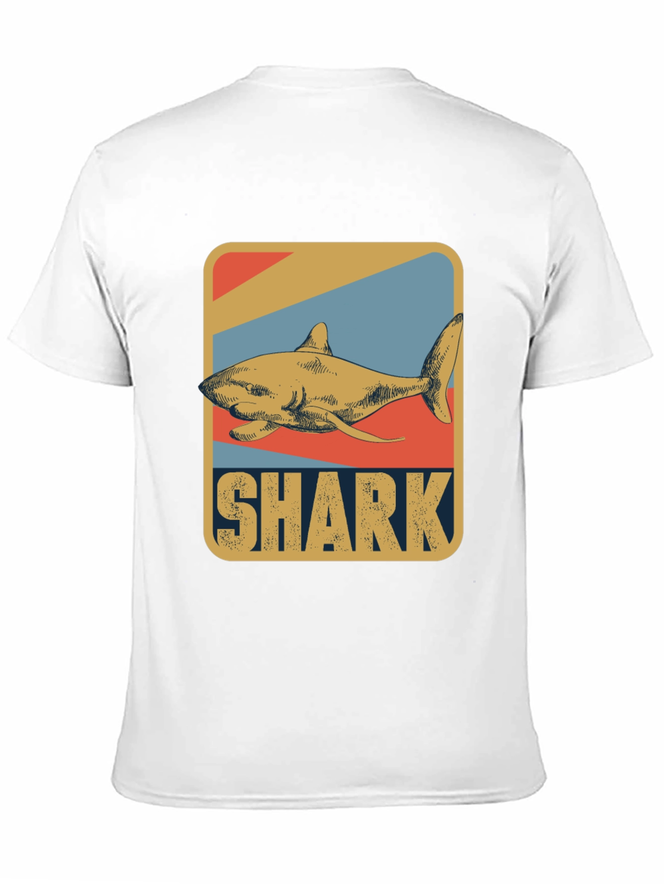 Camiseta Gráfica Shark Vintage para Hombre