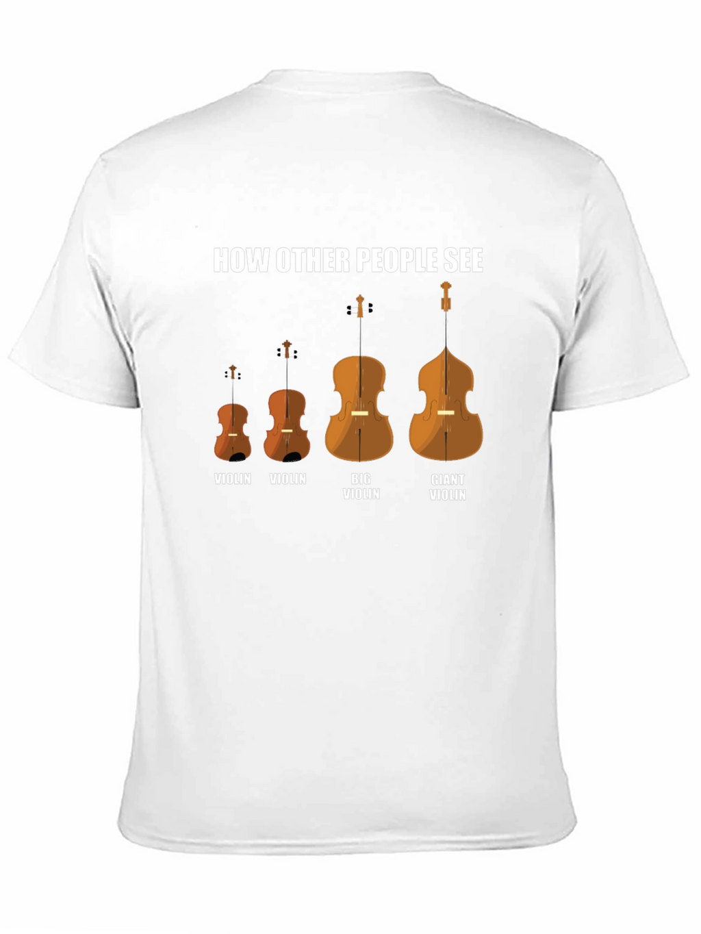 Camiseta Negra Cómo Otros Ven Violines Divertida