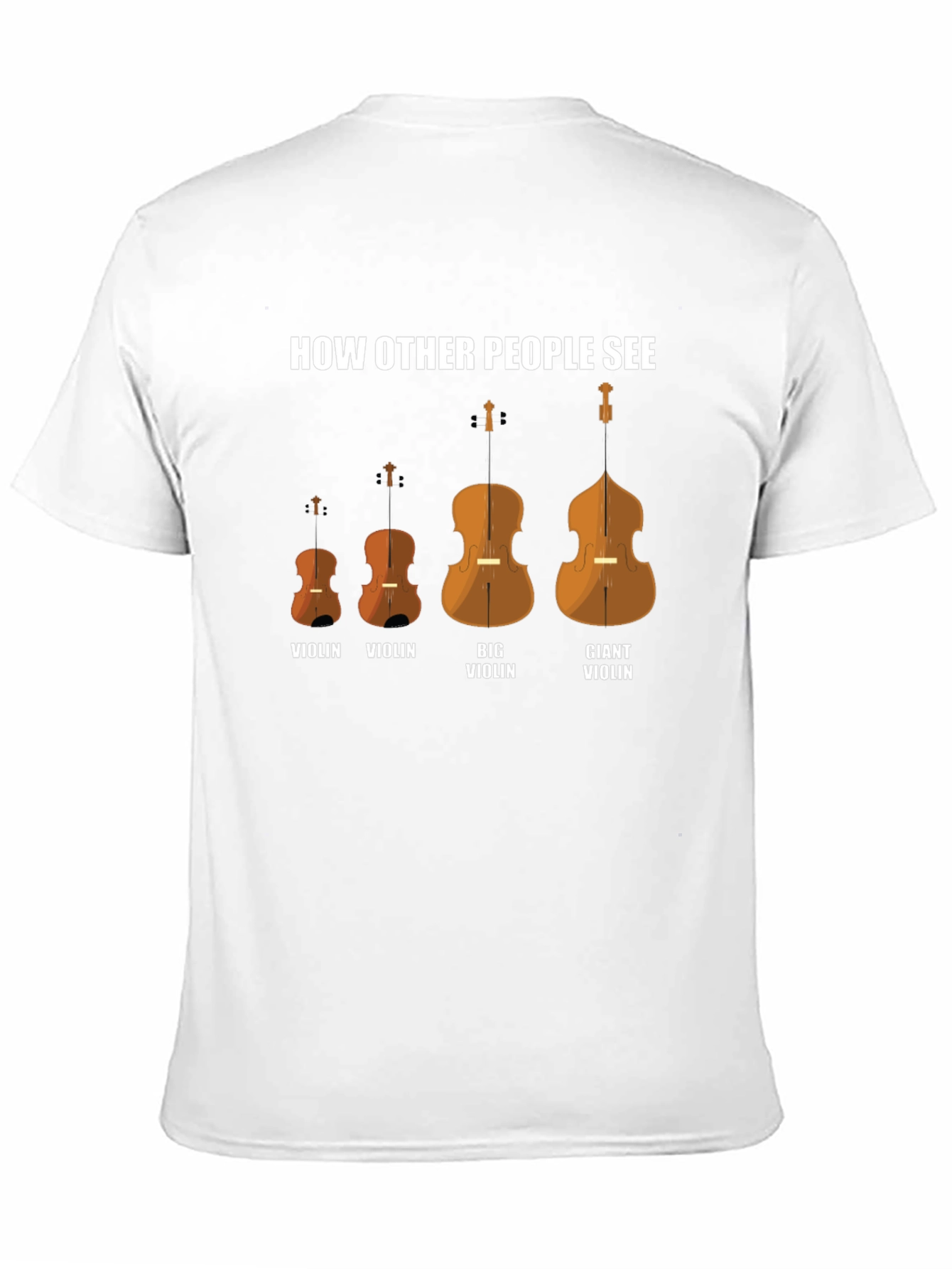 Camiseta Negra Cómo Otros Ven Violines Divertida