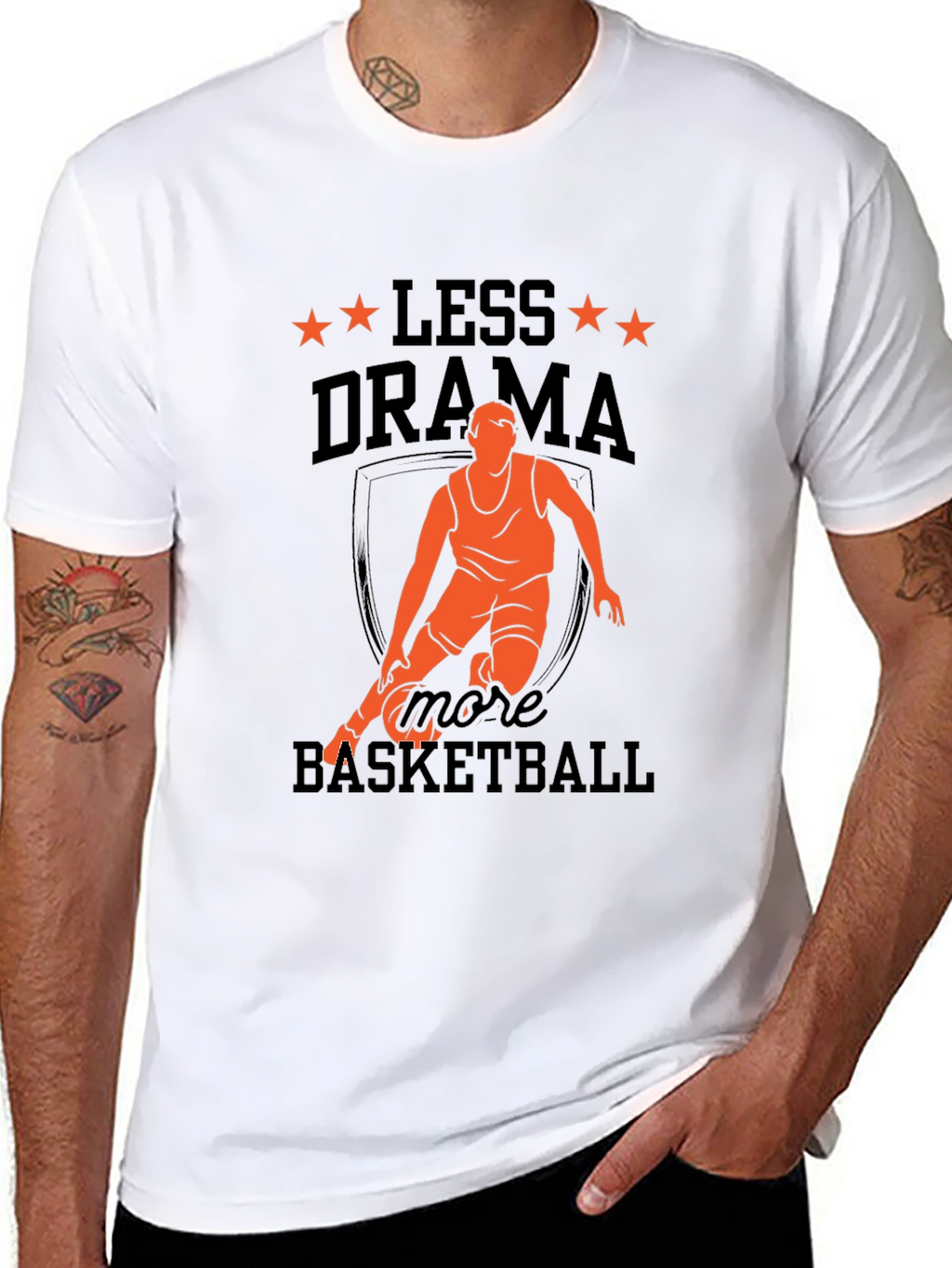 Camiseta Hombre Baloncesto Menos Drama Más Baloncesto