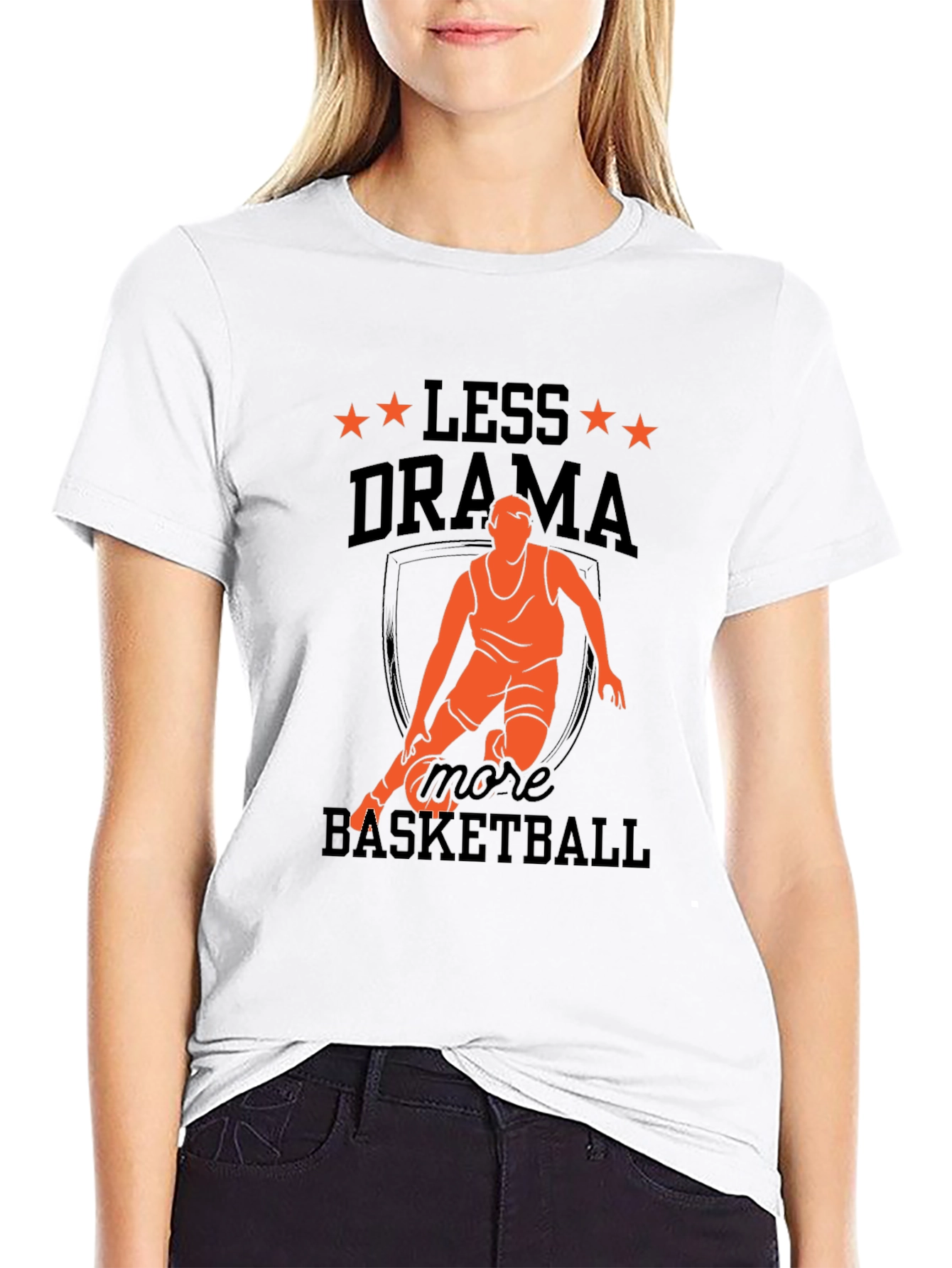 Camiseta Hombre Baloncesto Menos Drama Más Baloncesto