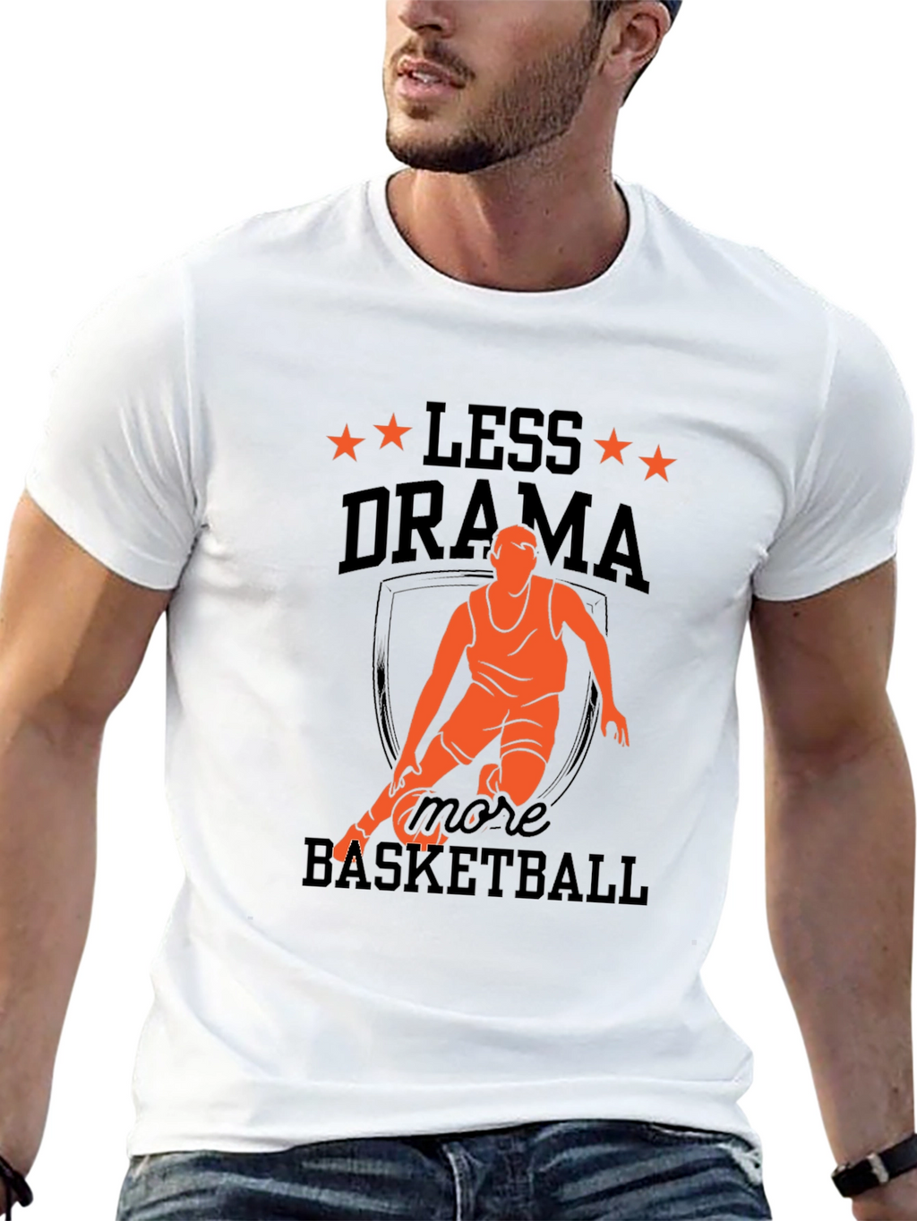 Camiseta Hombre Baloncesto Menos Drama Más Baloncesto